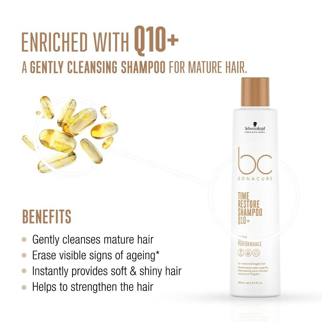 Schwarzkopf Professional New Bonacure Q10+ Time Restore Range Clean Combo