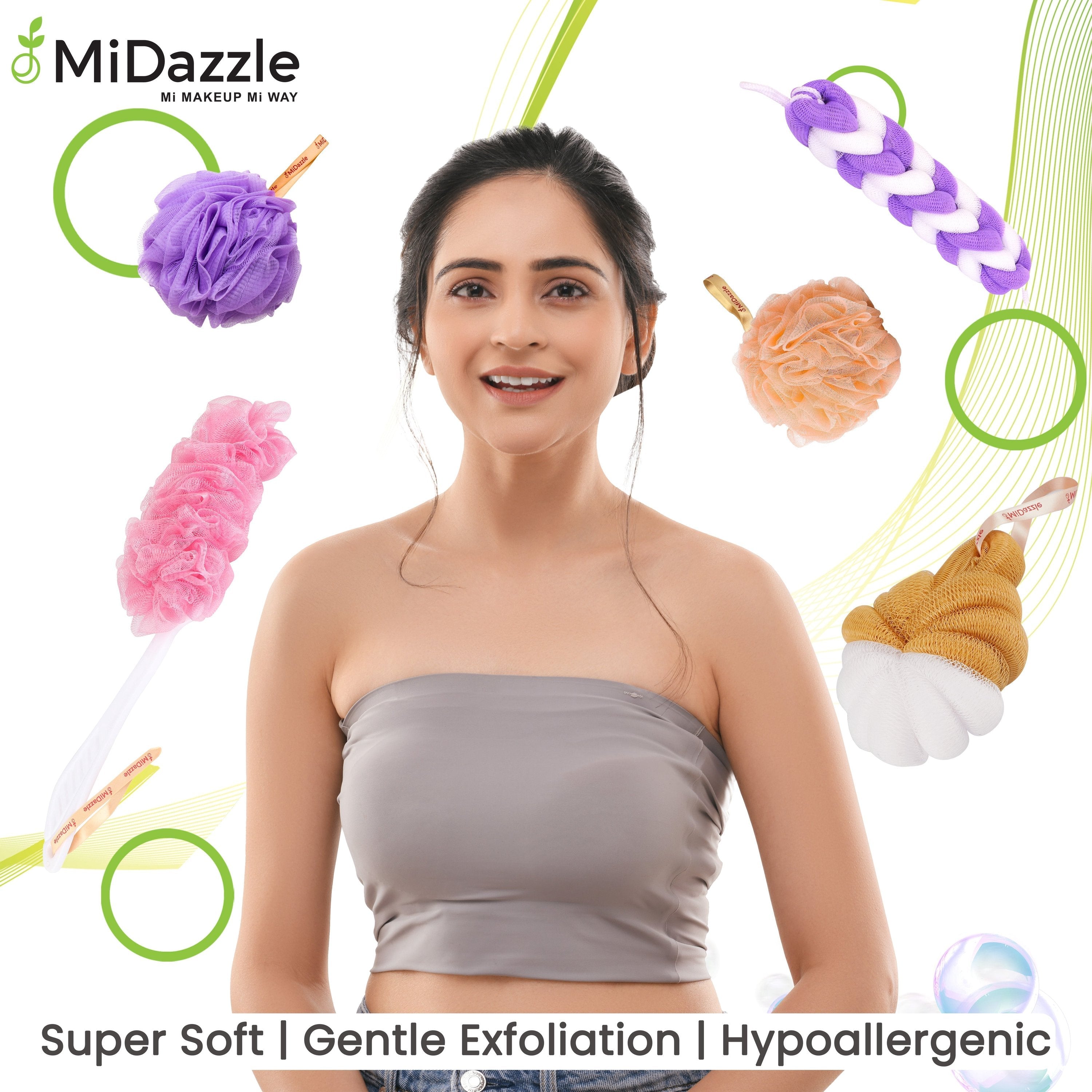 MiDazzle Handle Loofah MINL6004