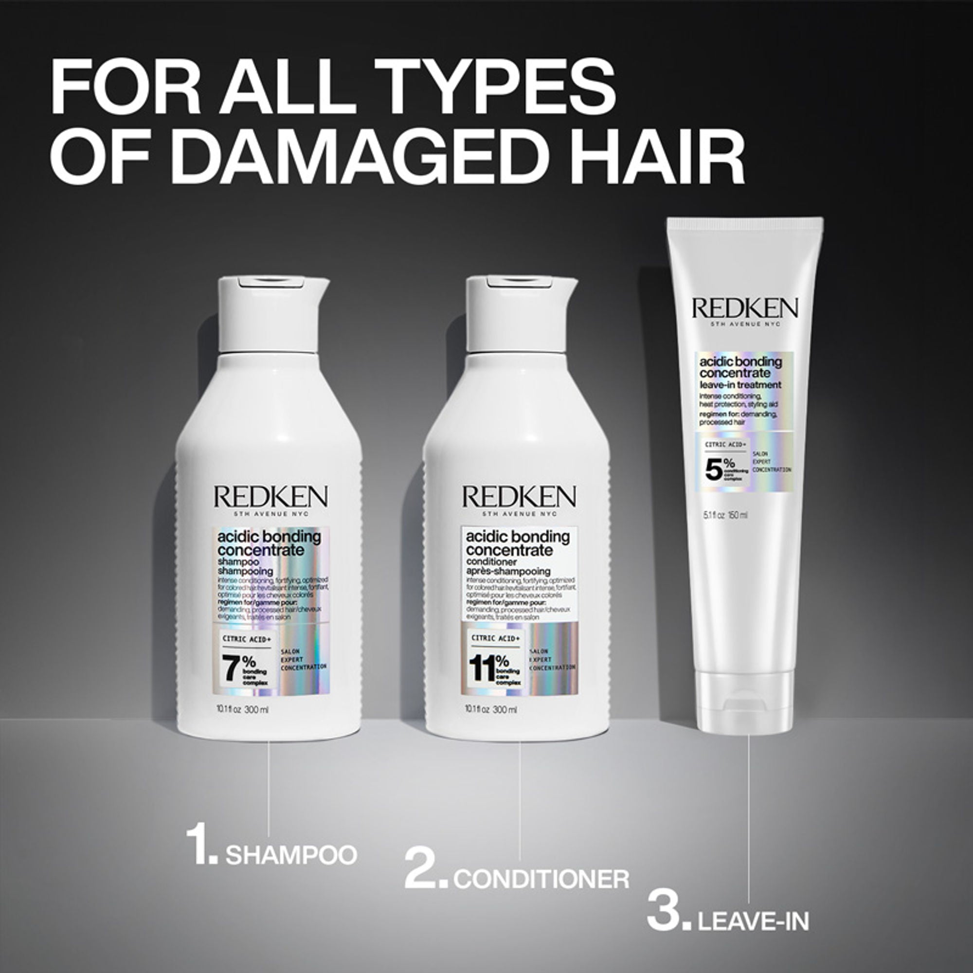 Redken Acidic Bonding Concentrate Conditioner With Citric Acid - Bond Repair For Damaged Hair