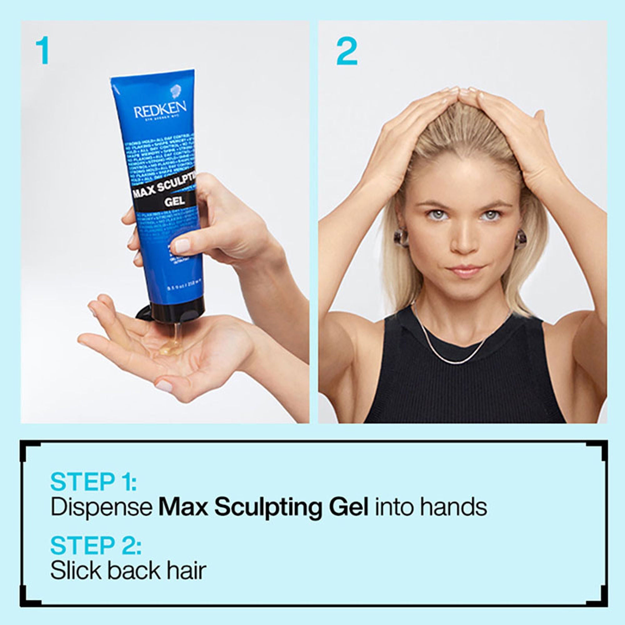 Redken Max Sculpting Gel For All-Day Strong Hold, Shape Memory & High Shine