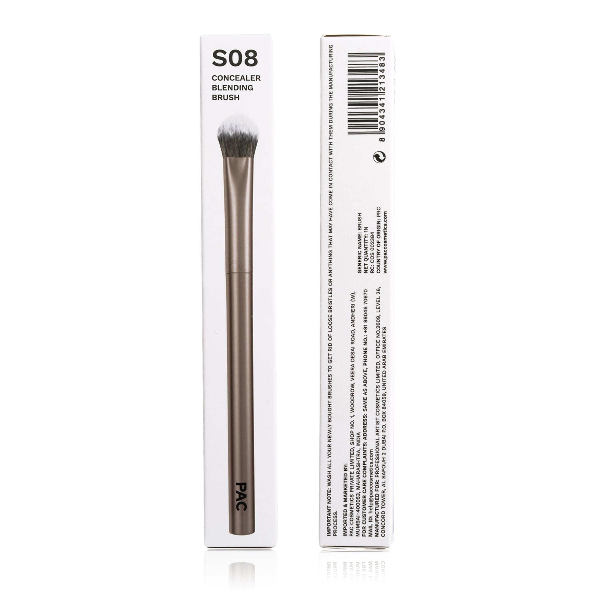PAC Studio S08 Concealer Blending Brush - Dome Shaped Lightly Packed Bristles, Ensures Effortless Blending