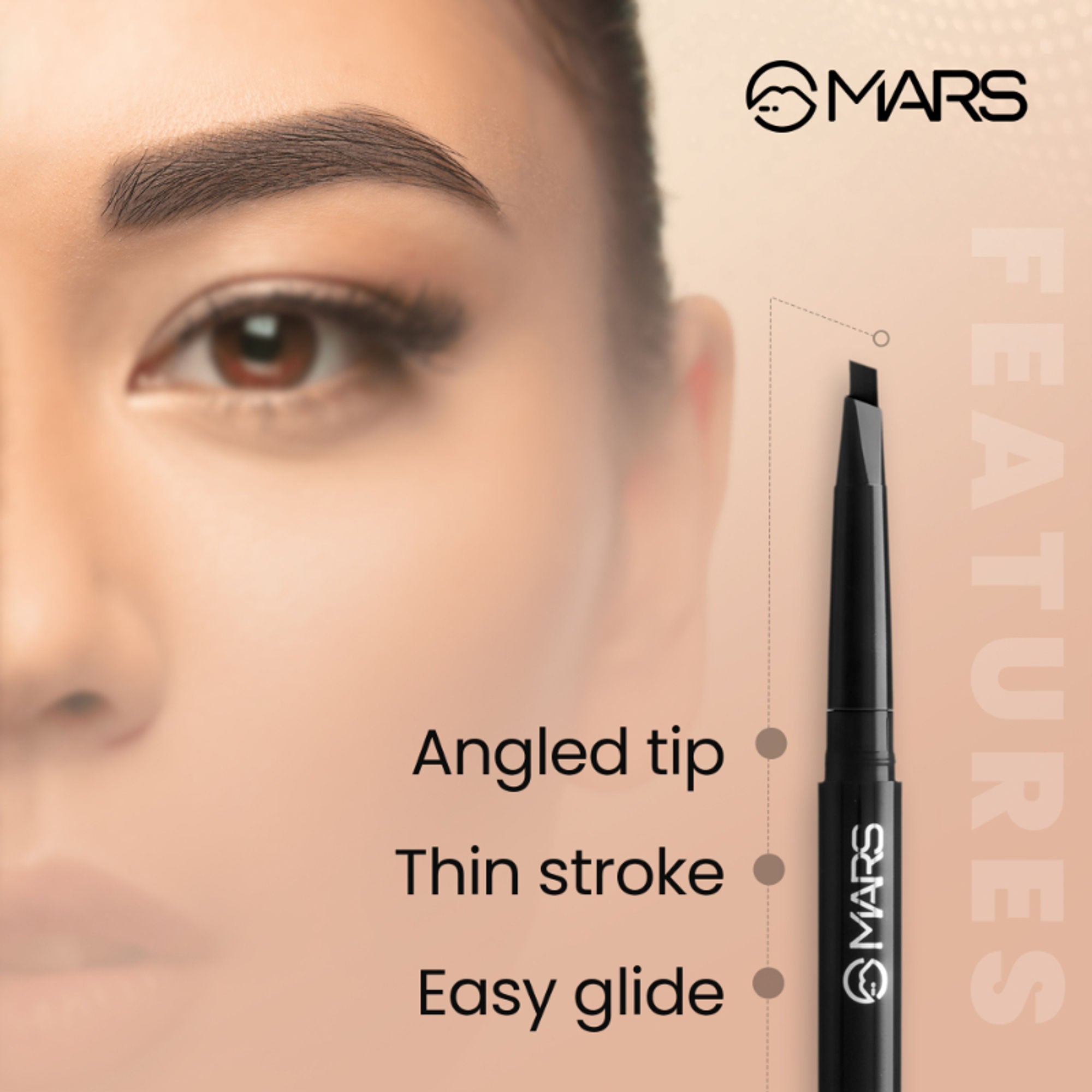 MARS Cosmetics Micro Precision Brow Pencil - Black