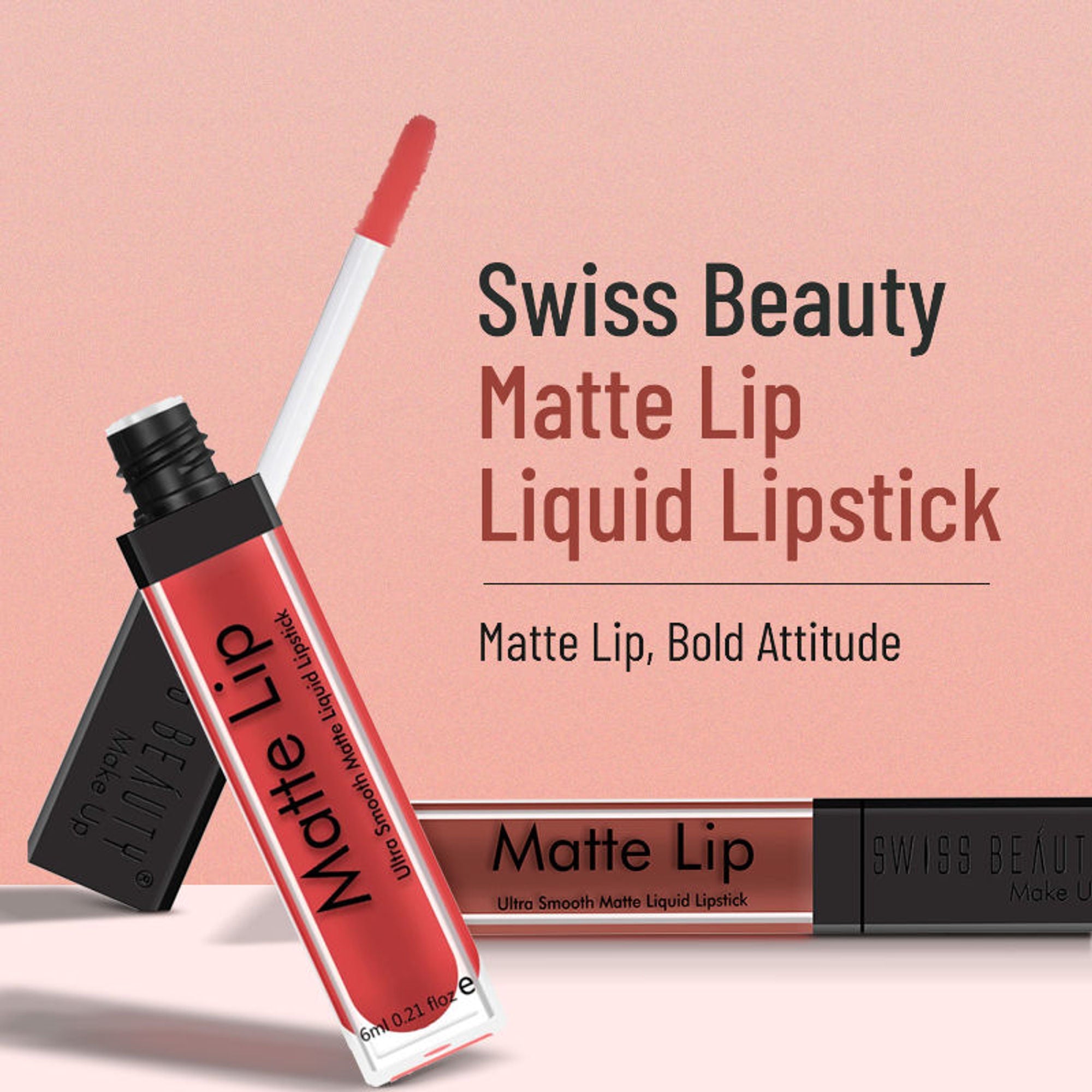 Swiss Beauty Ultra Smooth Matte Liquid Lipstick - 24 Pure Red