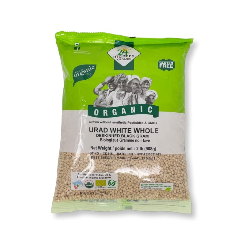 24 Mantra Organic Urad White Whole 2lb