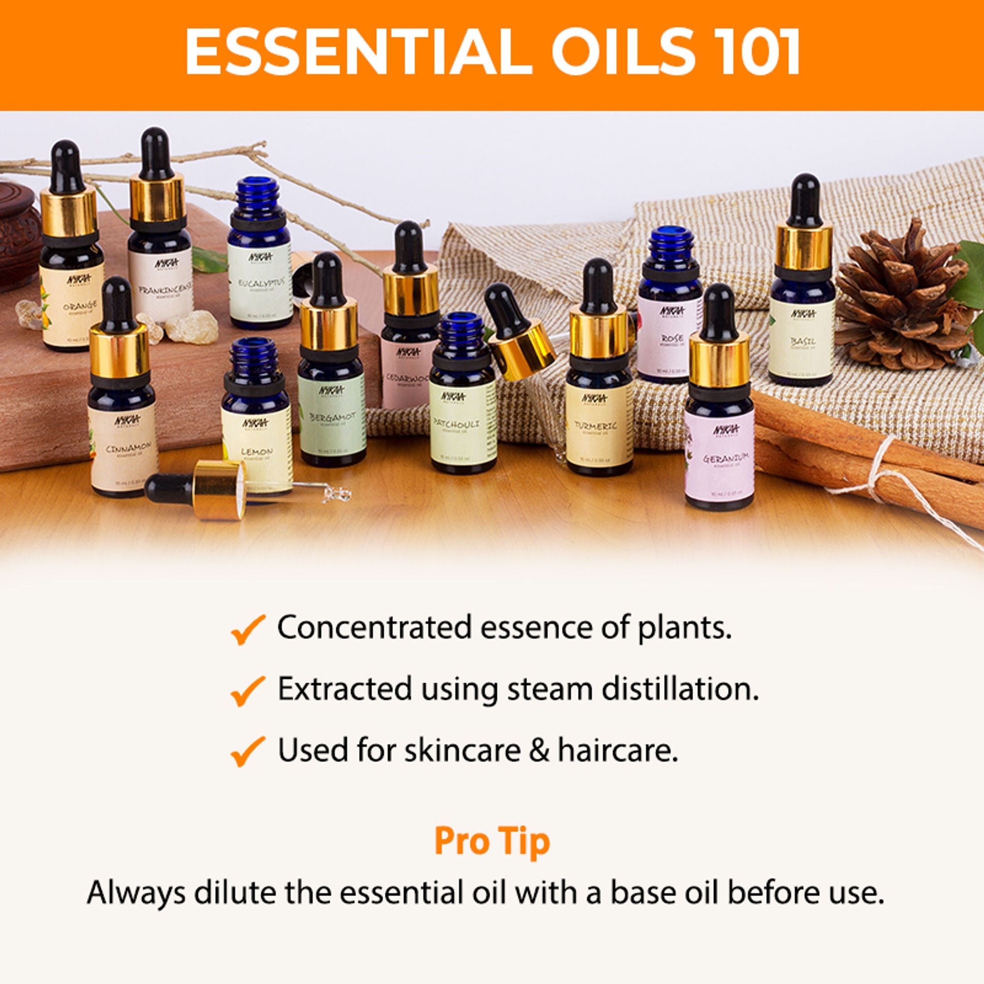Nykaa Naturals - Orange Essential Oil For De-Tanning & Glowing Skin - 100% Natural
