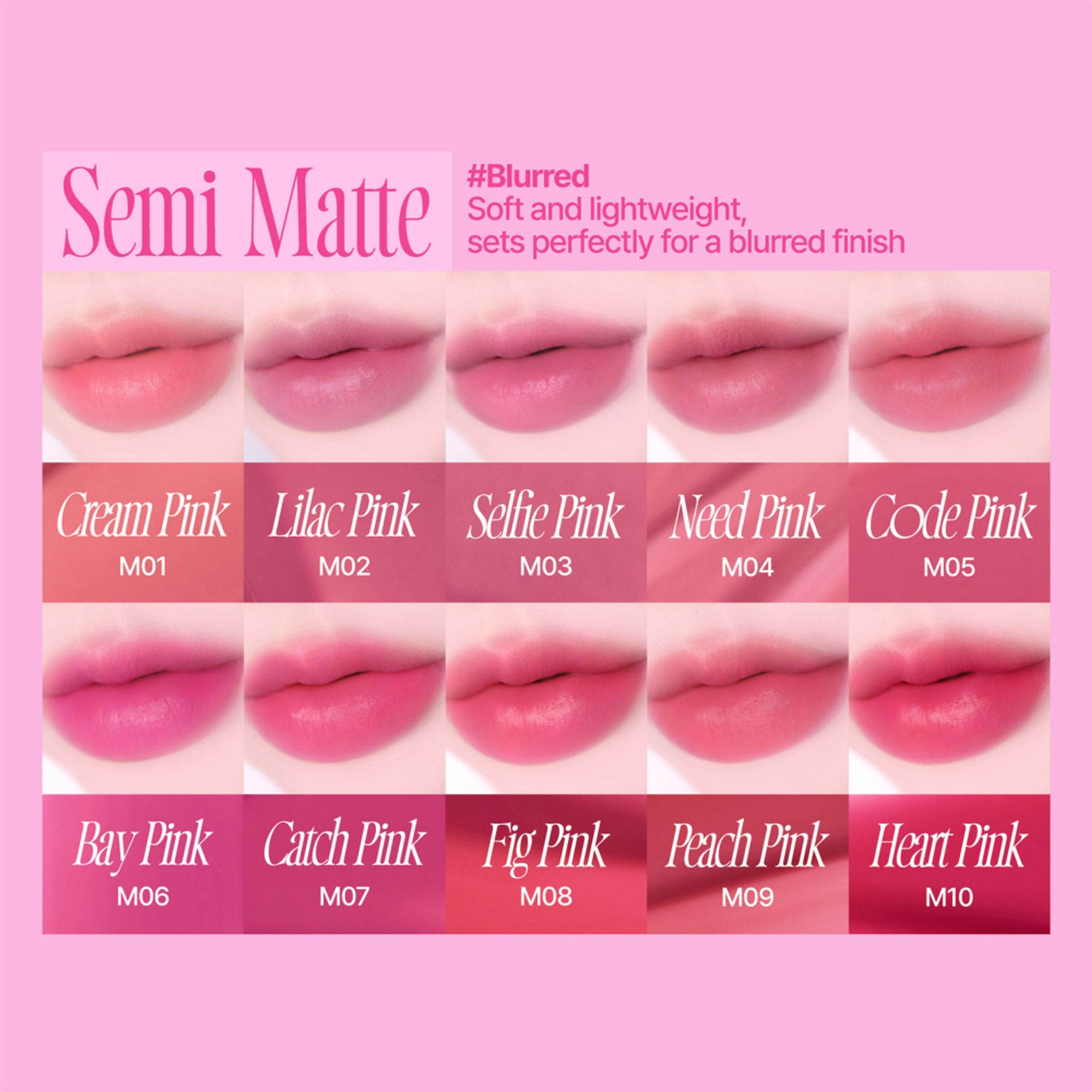 fwee Pink Obsession Stay-Fit Lip Tint - M10 Heart Pink
