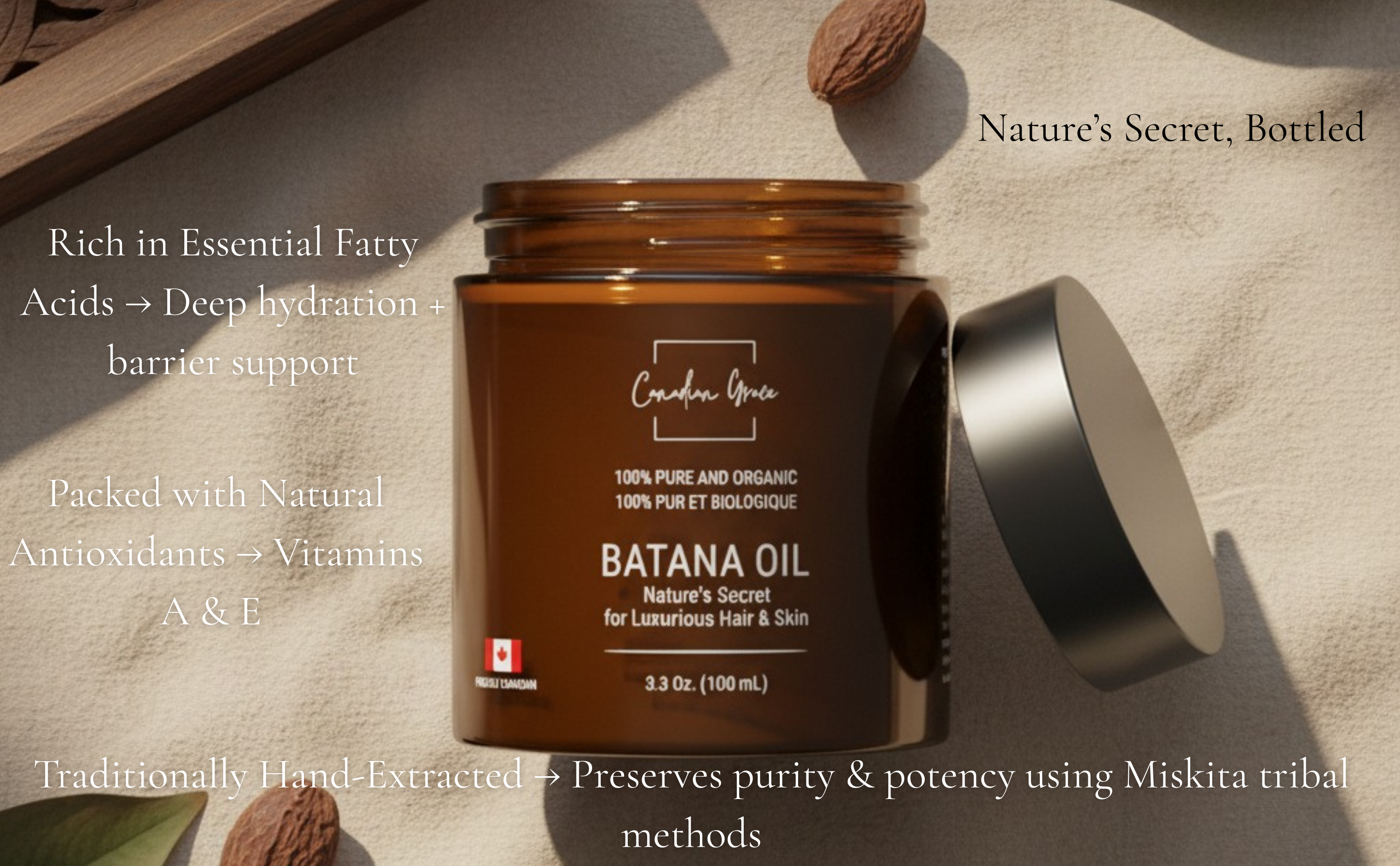 Premium 100% Raw & Organic Batana Oil