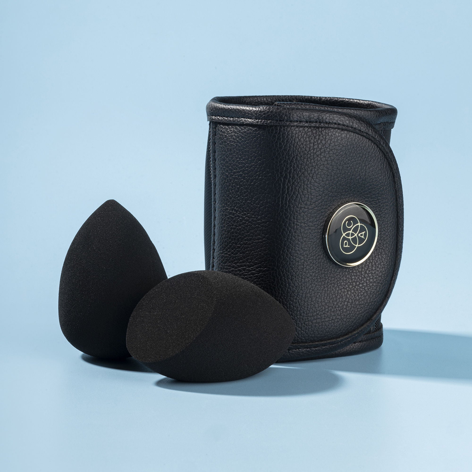 PAC Studio Ultimate Beauty Blender Sponge Black -Durable, Multi-Functional, Low Absorption Breathable Pouch