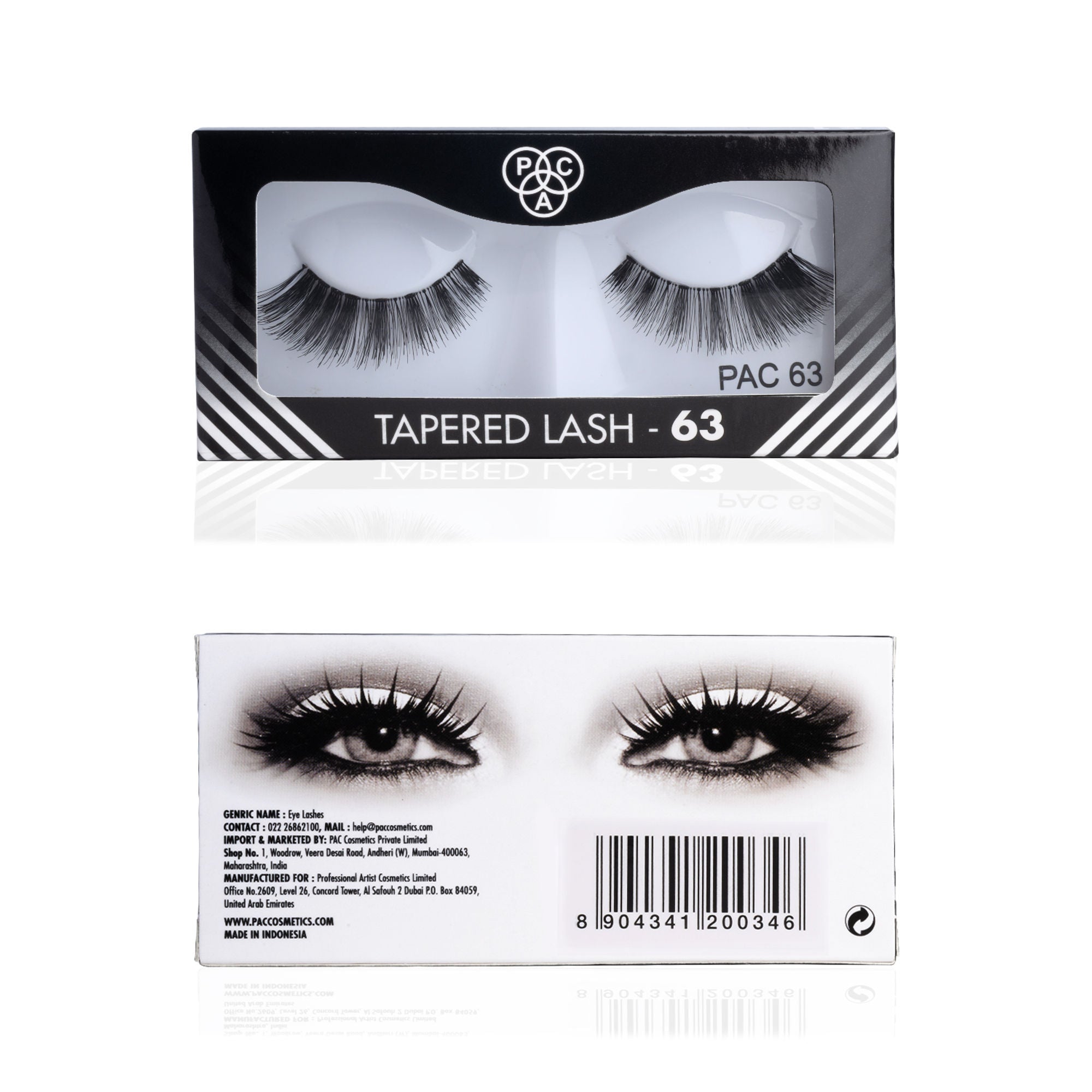 PAC Studio Tapered Lash 63 - Handmade Natural Looking, Reusable up to 12x, Seamlessly Blends with Lashes
