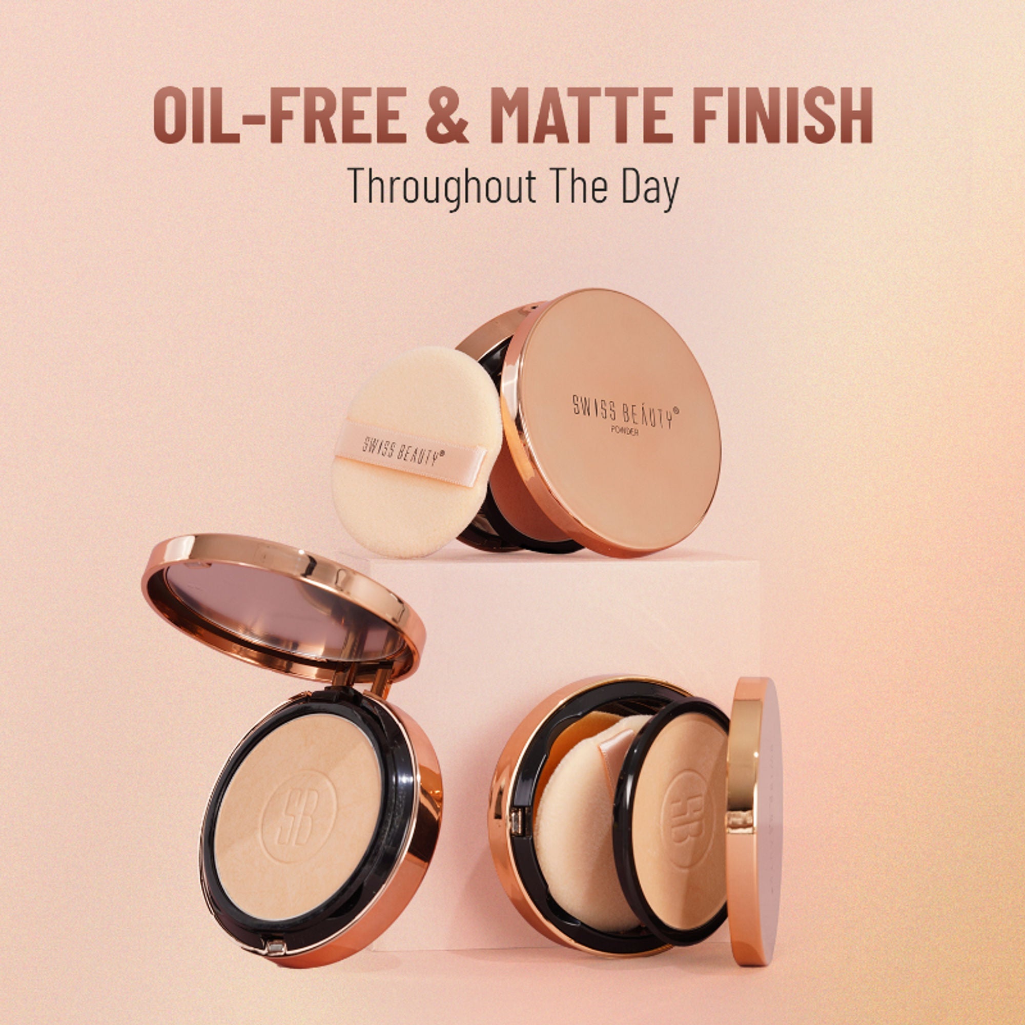 Swiss Beauty Silky & Smooth Oil Control Powder - 1 Nude Begie