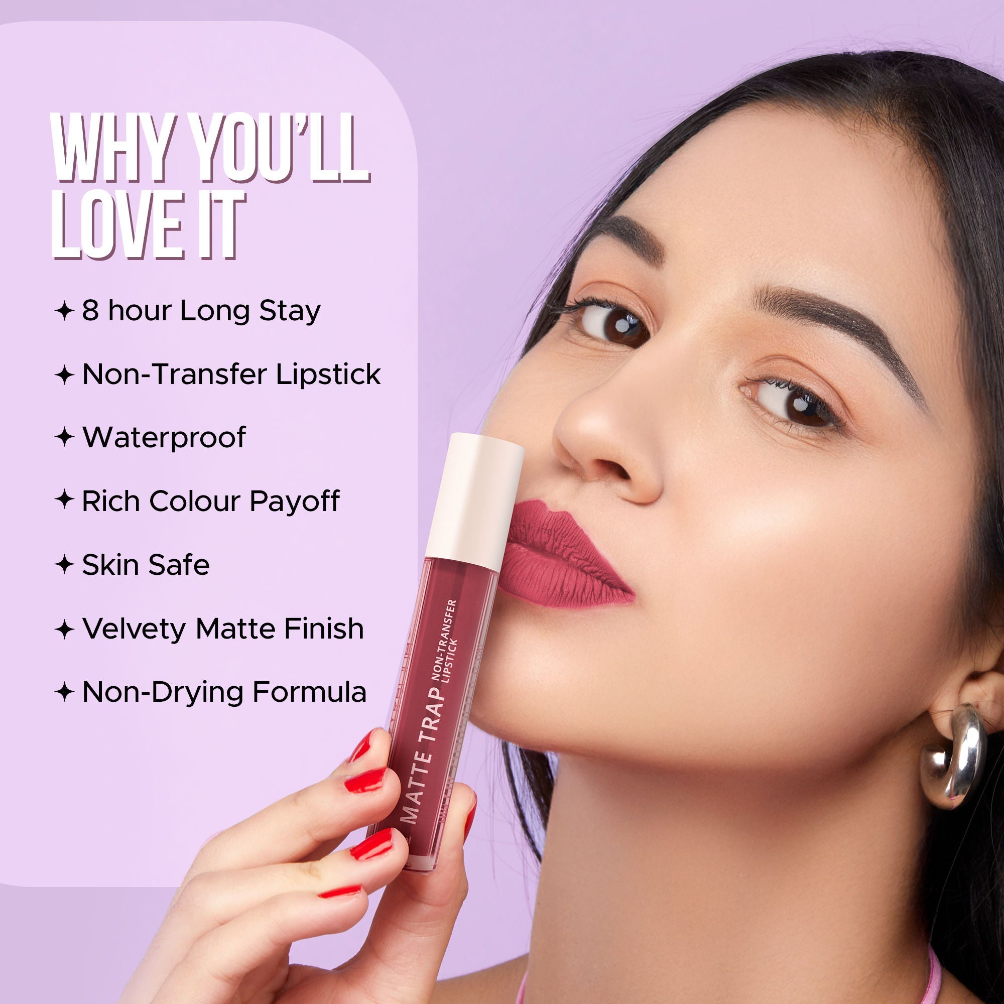 Hilary Rhoda Matte Trap Liquid Lipstick - Mauve Bare 06