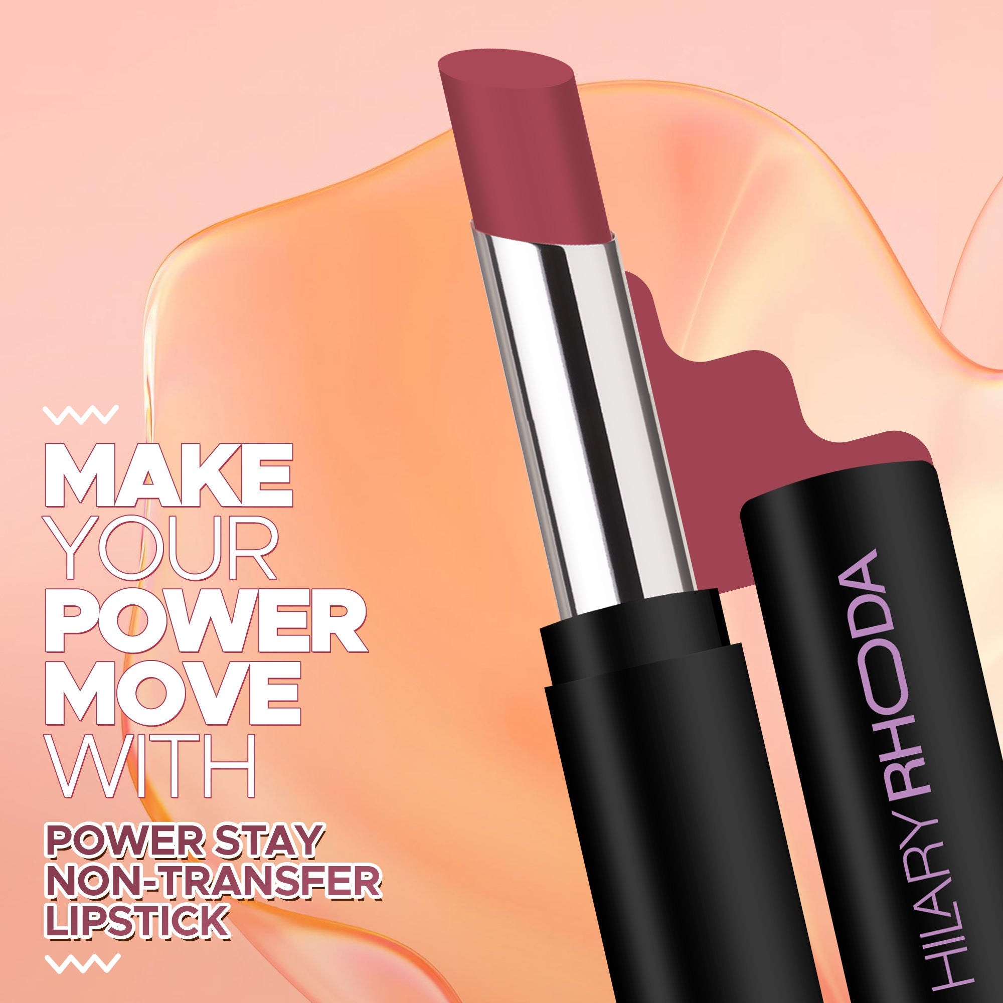 Hilary Rhoda Power Stay Non Transfer Lipstick - Cuddle Nude 01
