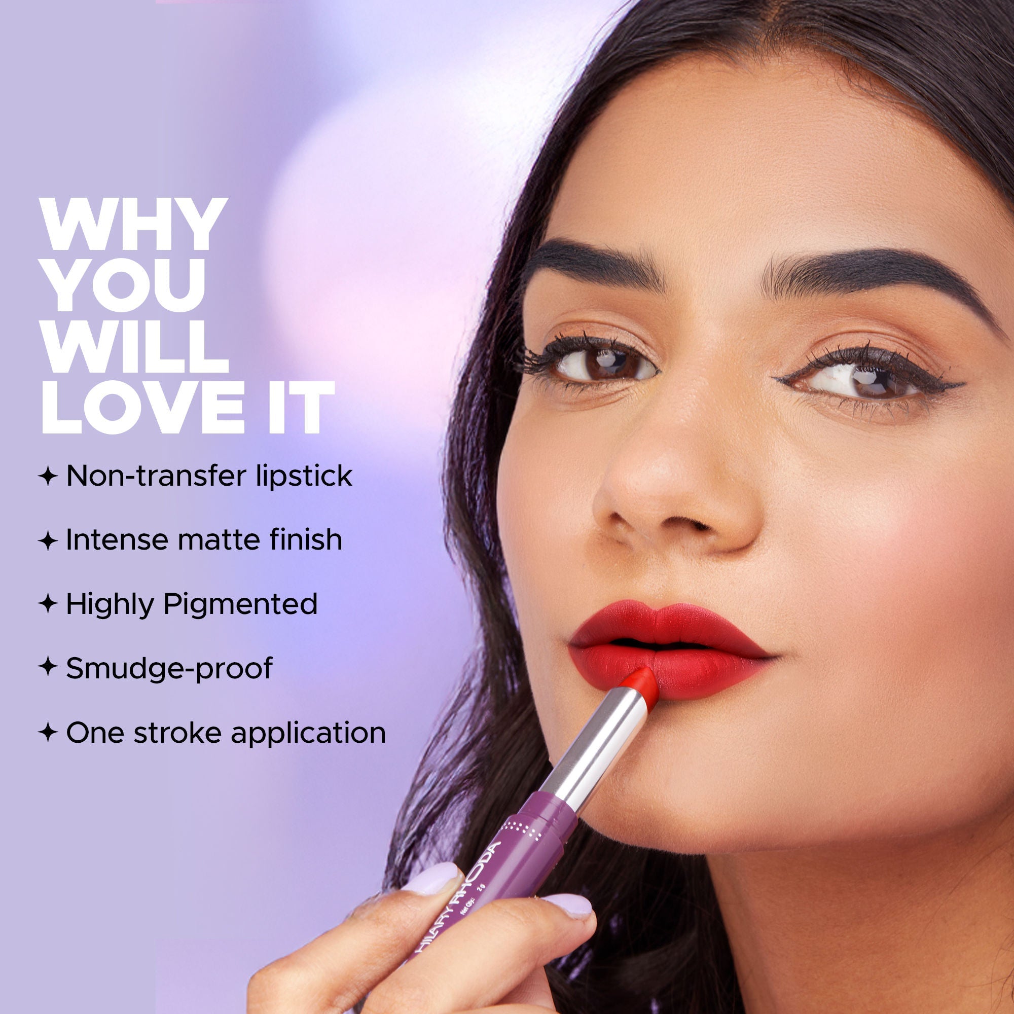 Hilary Rhoda Pro Matte Non-Transfer Waterproof Lipstick - Fuschia Fanatic 08