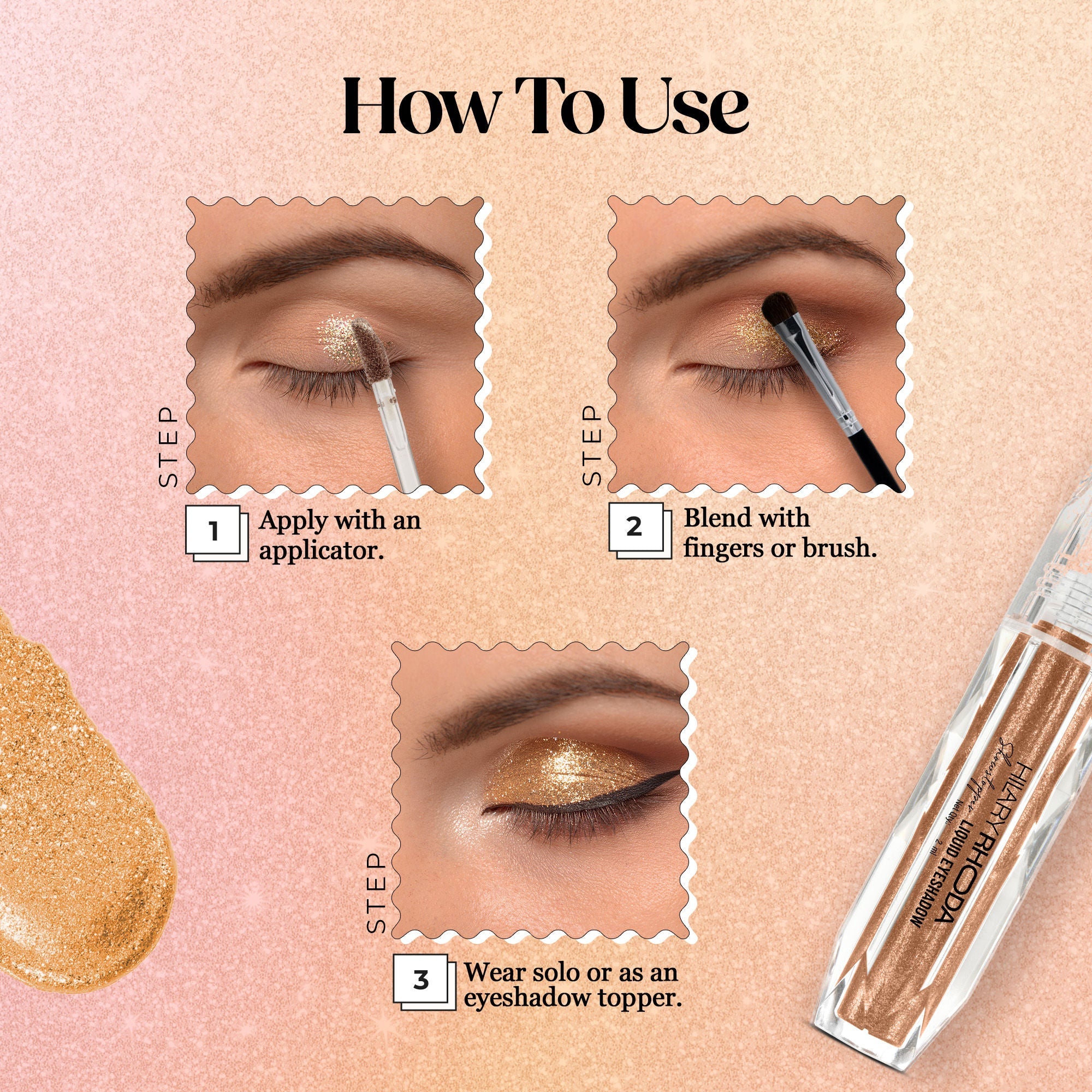 Hilary Rhoda Showstopper Liquid Eyeshadow - Desert Gold 02