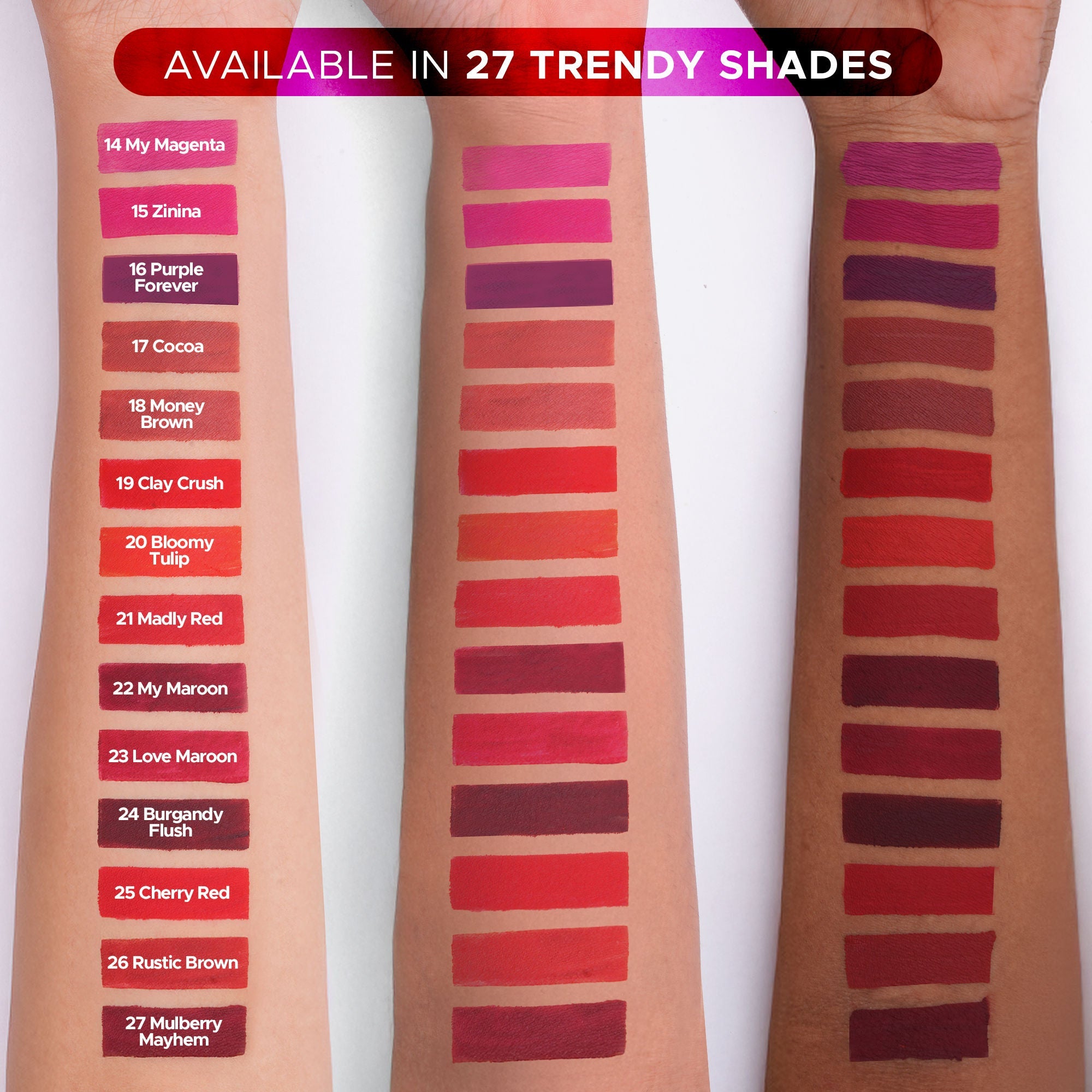 Hilary Rhoda Matte Love Non Transfer Liquid Lipstick - Ruby Kiss 05