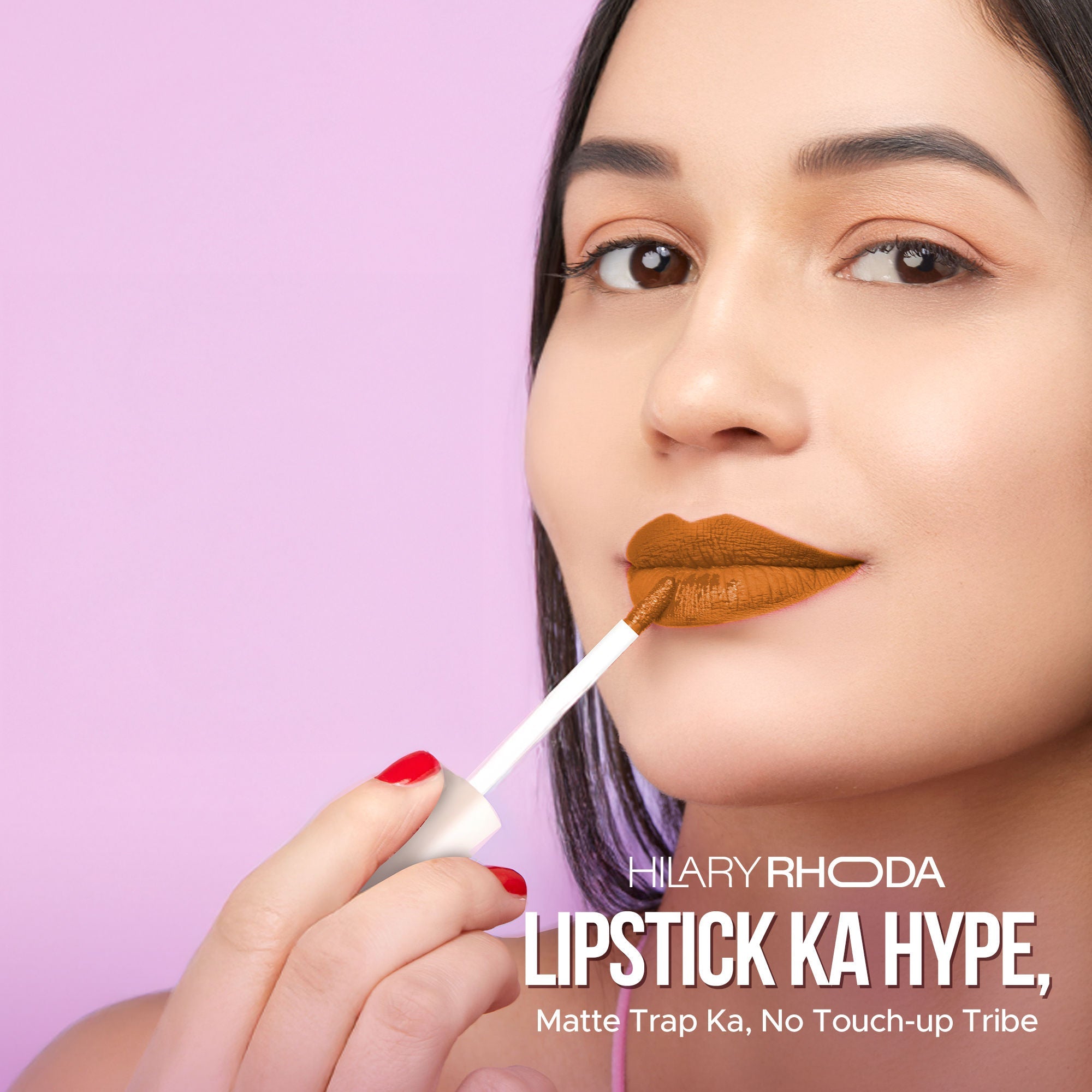 Hilary Rhoda Matte Trap Liquid Lipstick - Nude Almond 01