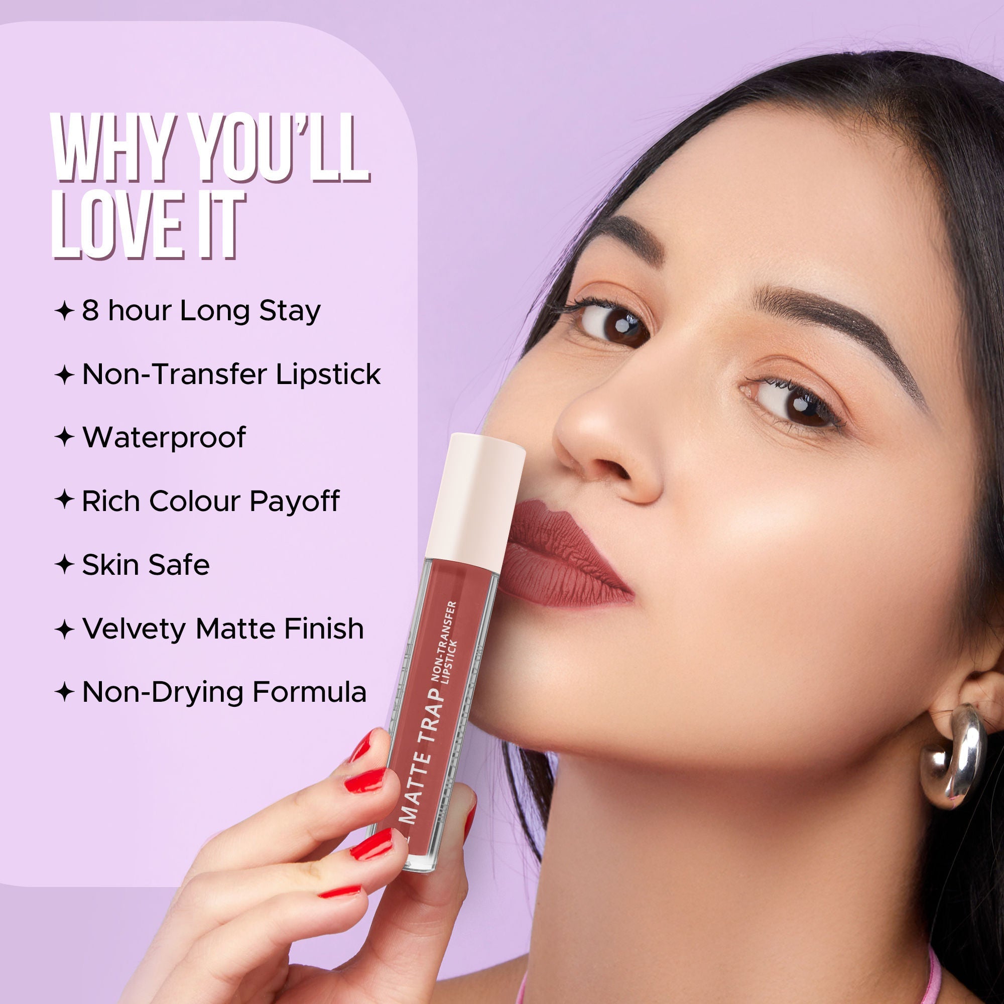 Hilary Rhoda Matte Trap Liquid Lipstick - Brown Nude 02
