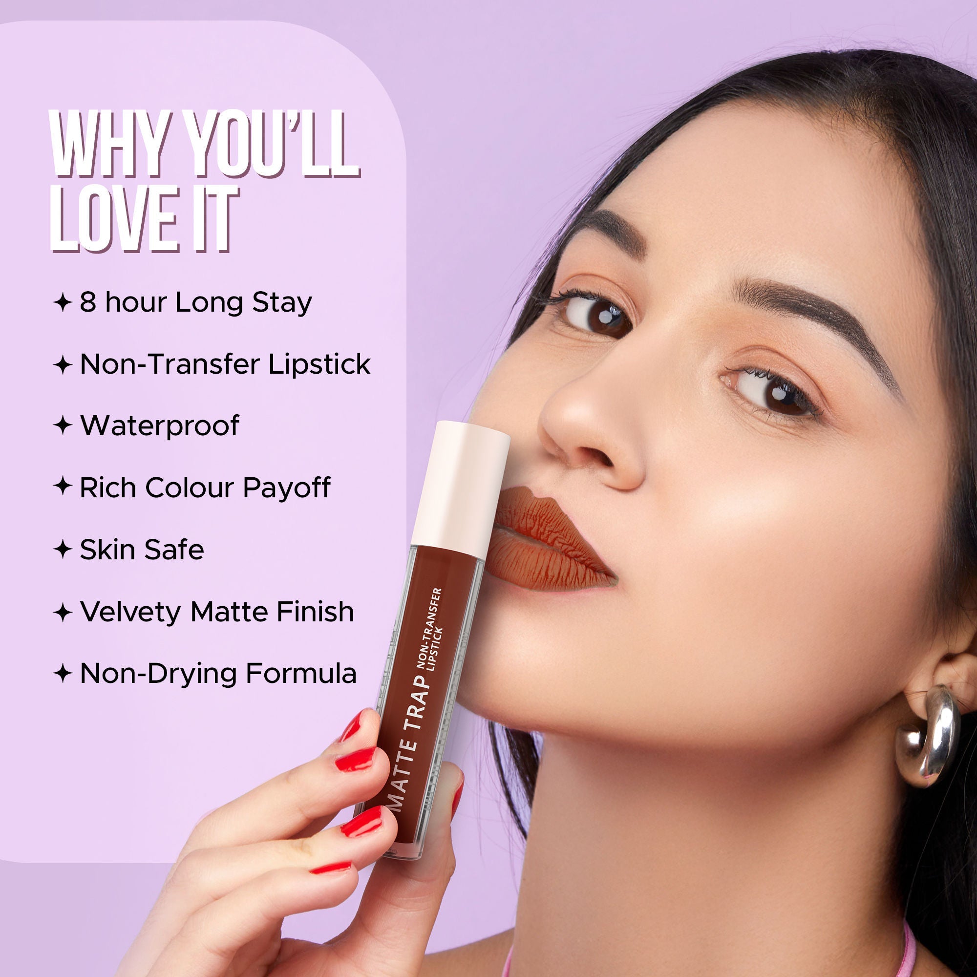 Hilary Rhoda Matte Trap Liquid Lipstick - Brownie 10