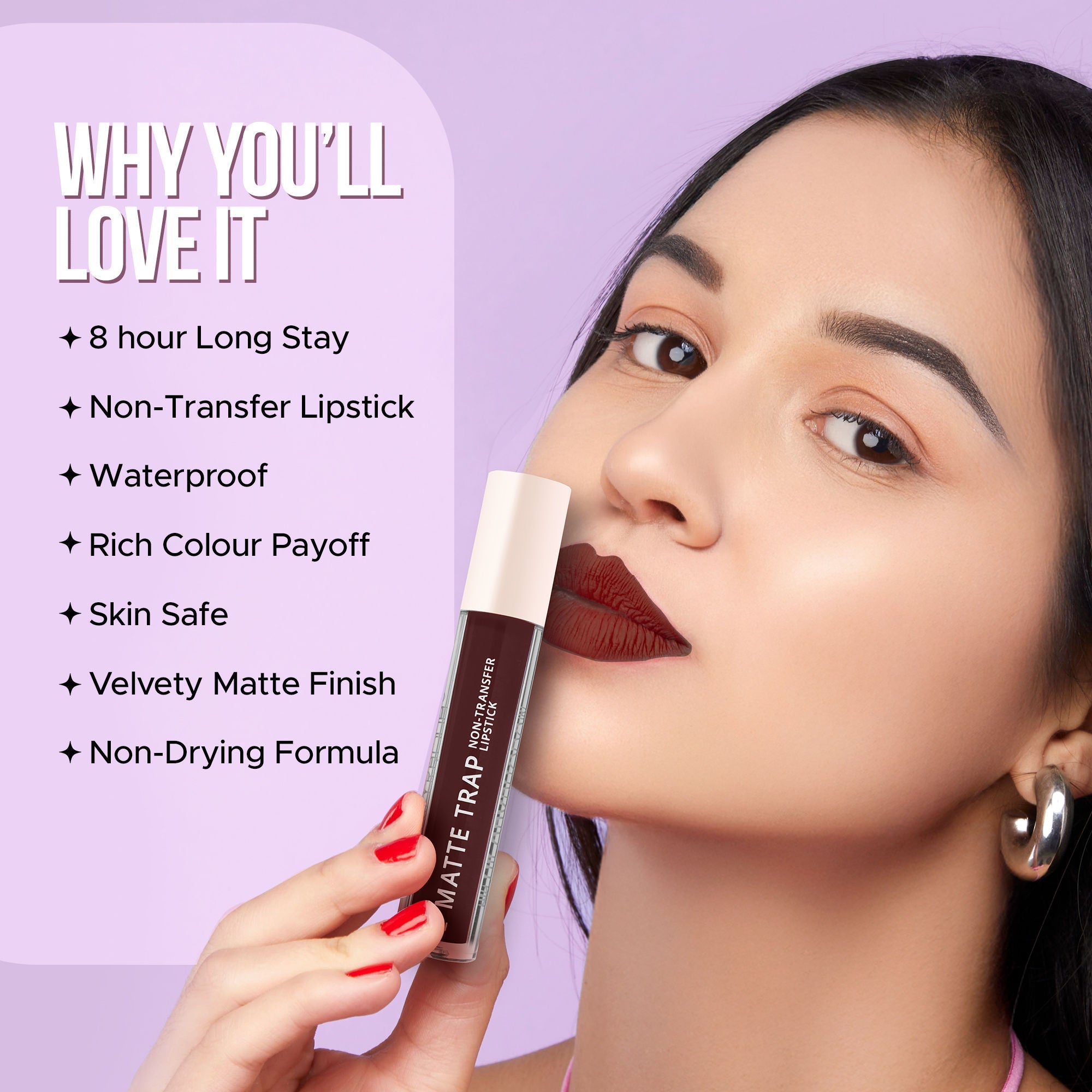 Hilary Rhoda Matte Trap Liquid Lipstick - Wine Divine 22