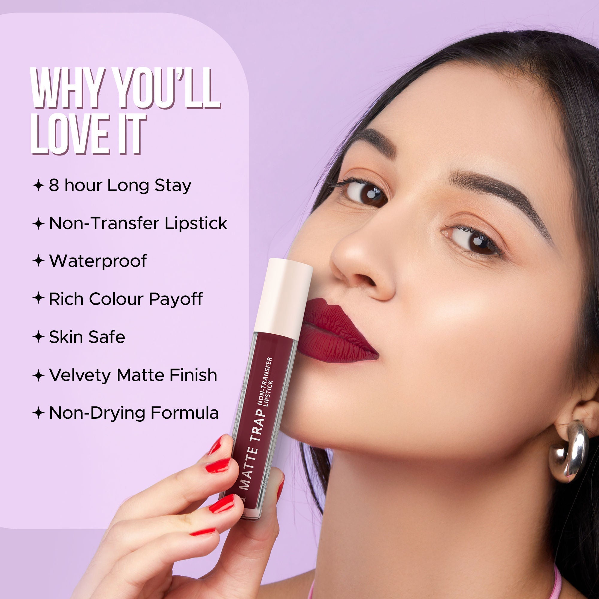 Hilary Rhoda Matte Trap Liquid Lipstick - Major Wine 23