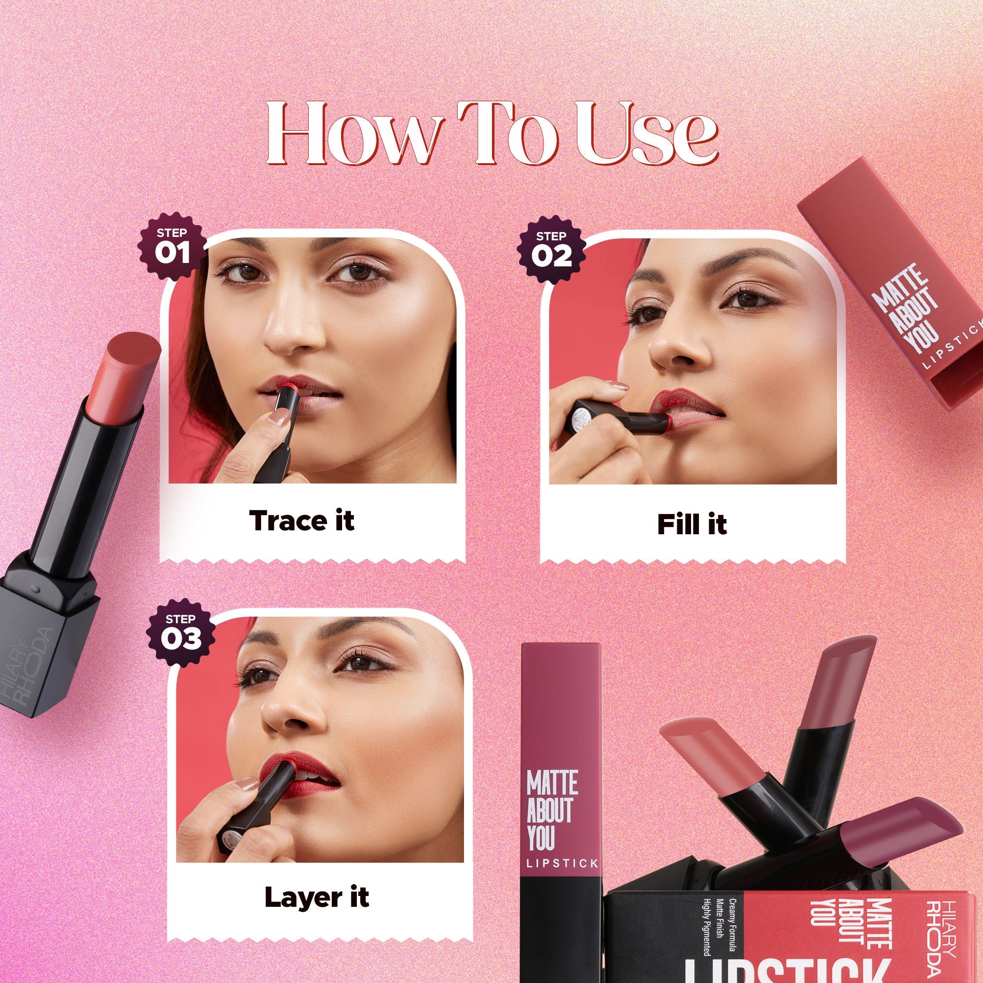 Hilary Rhoda Matte About You Lipstick - Divine Wine 09