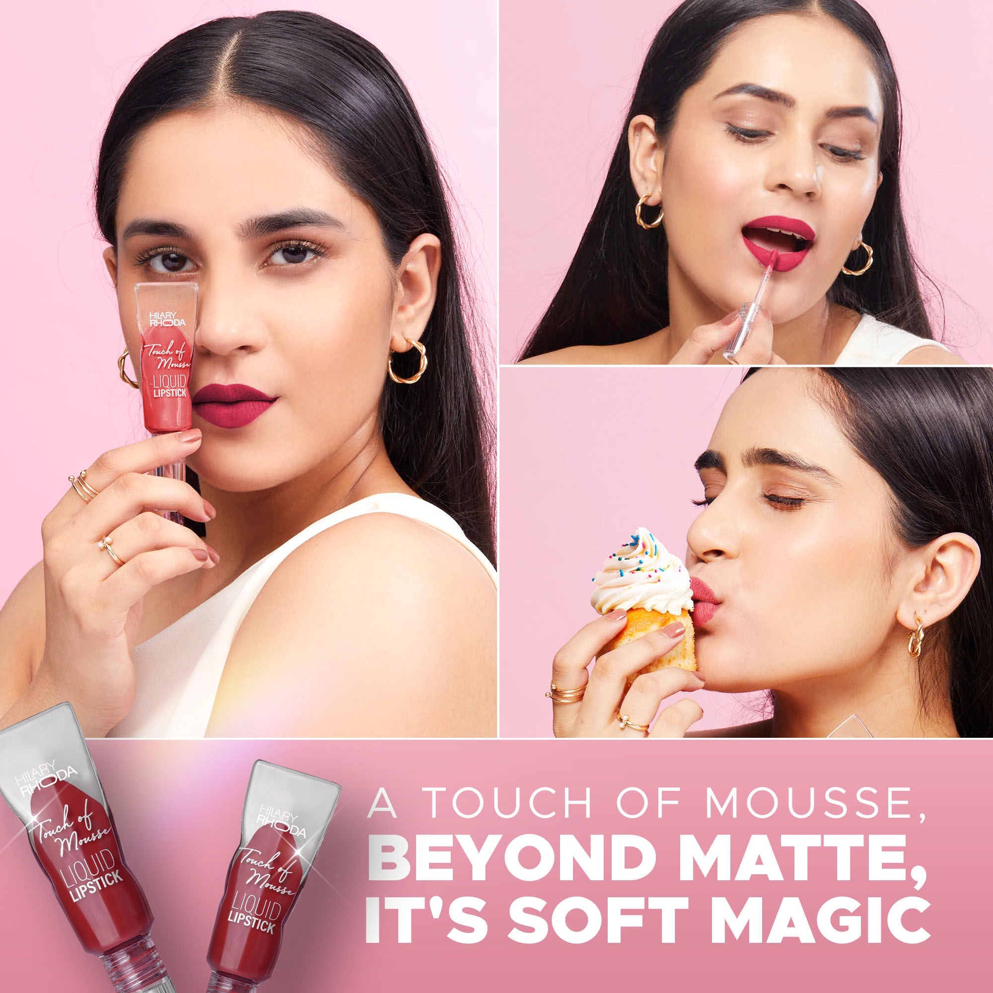 Hilary Rhoda Touch Of Mousse Waterproof Lipstick - Little Peachy 02