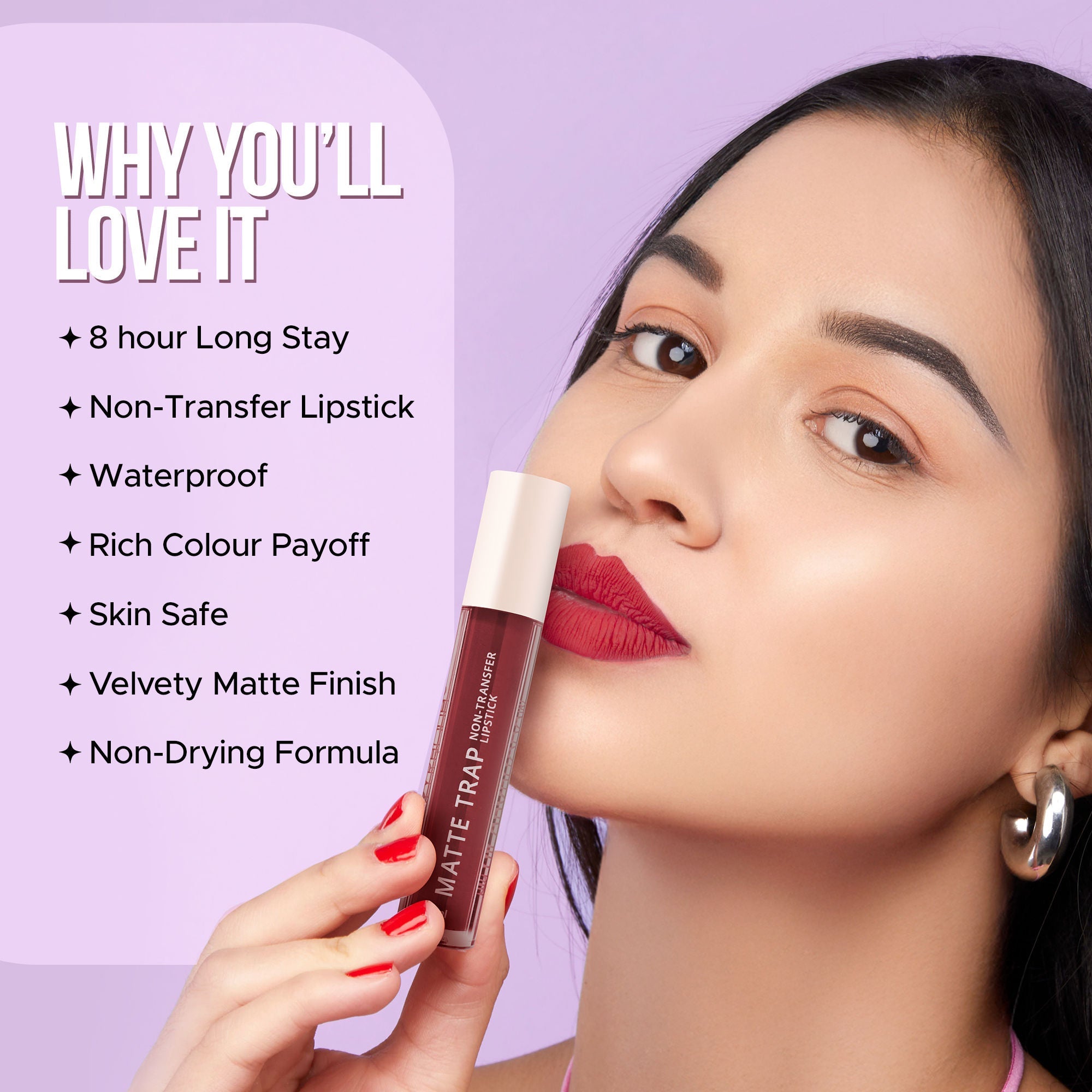 Hilary Rhoda Matte Trap Liquid Lipstick - Midnight Magenta 25