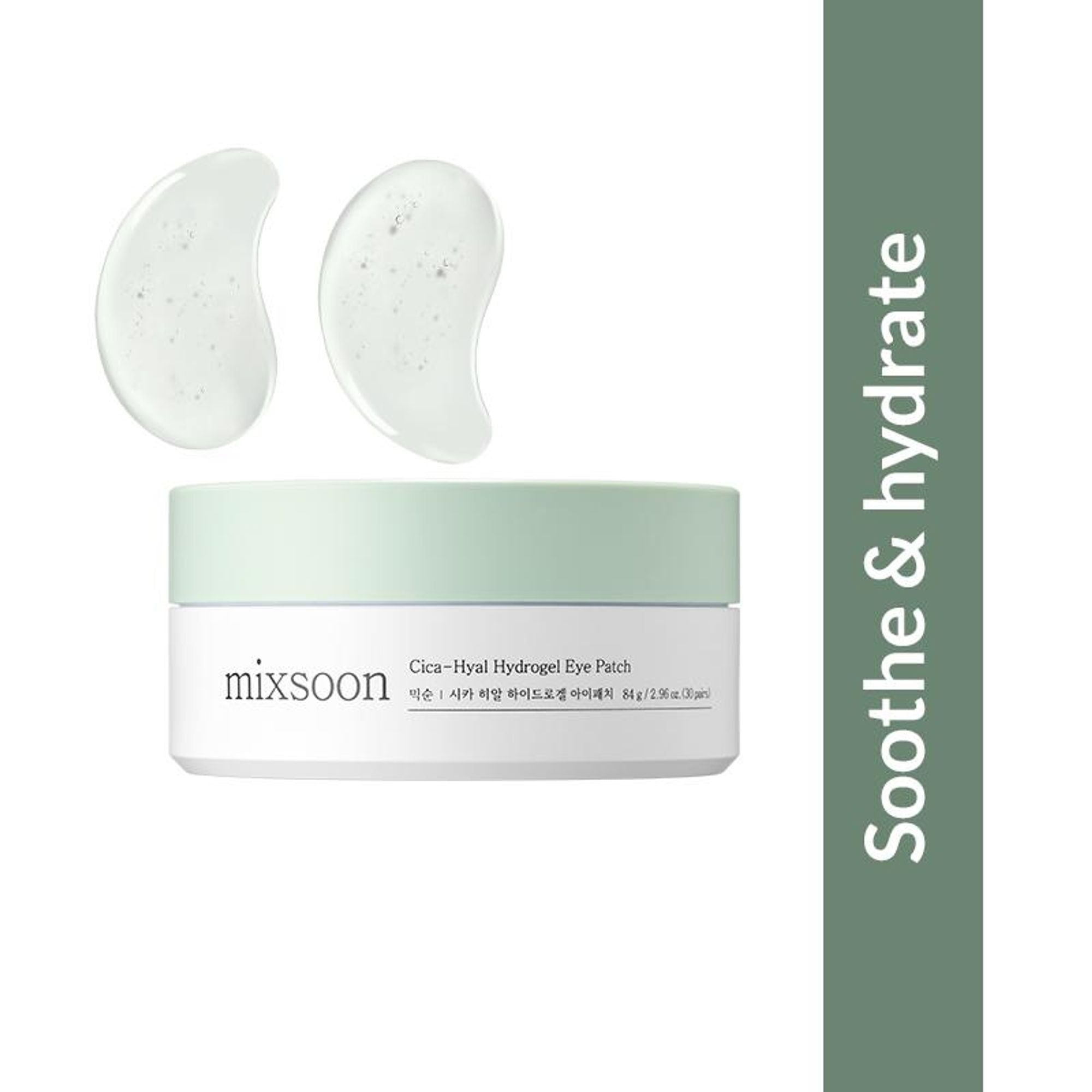 Mixsoon Cica-Hyal Hydrogel Eye Patch, Soothes, Hydrates & Calms Sensitive Eye Area