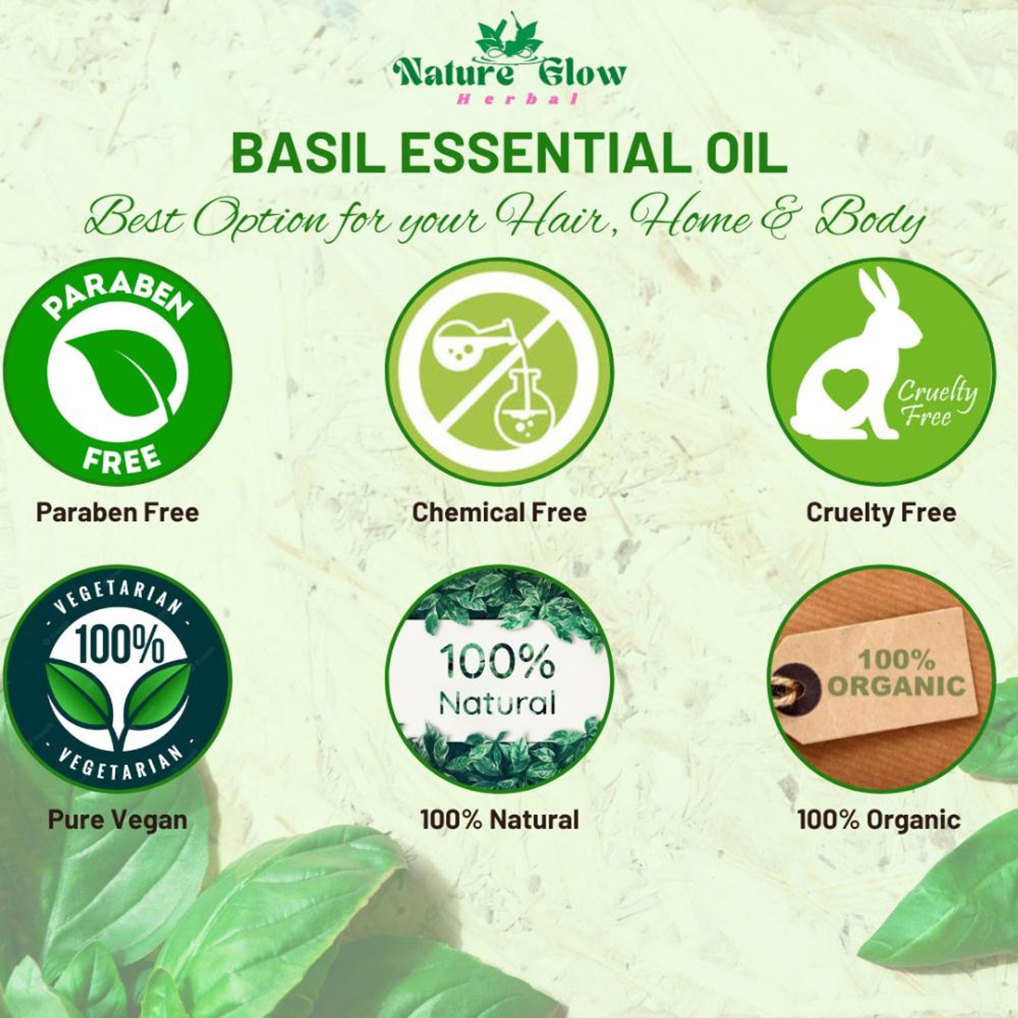 Nature Glow Herbal Basil Essential Oil