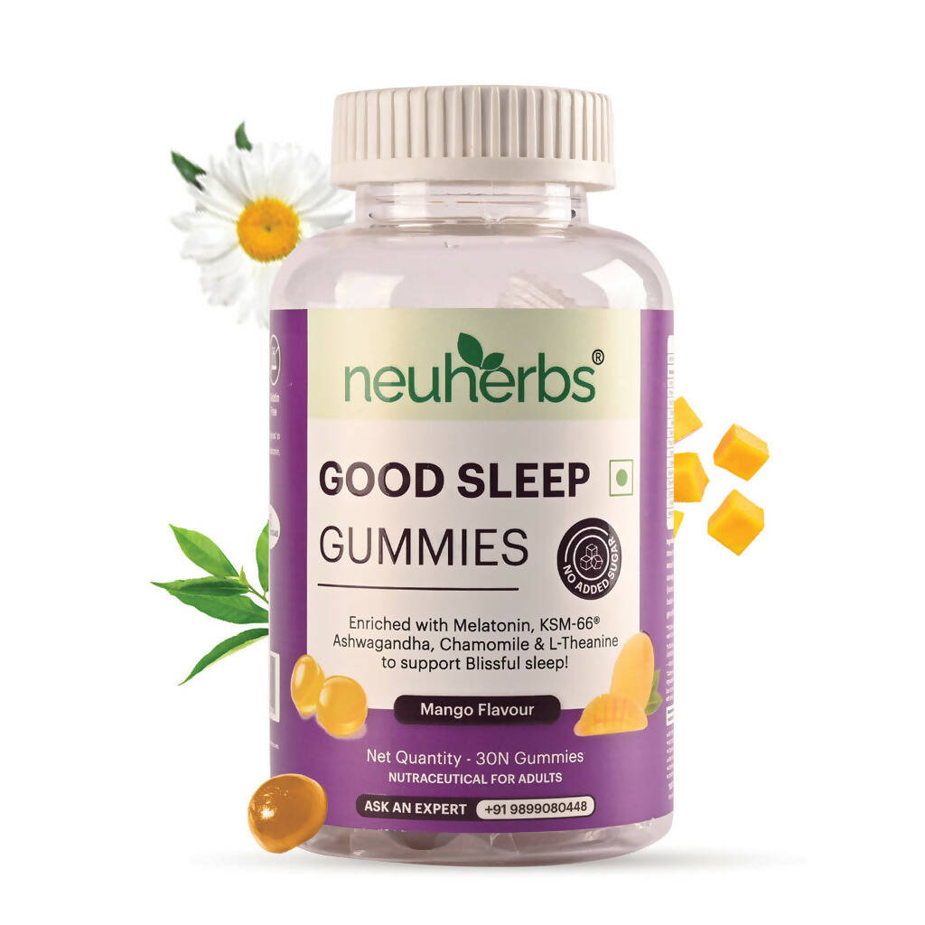Neuherbs Good Sleep Gummies (No Added Sugar) - Mango Flavor