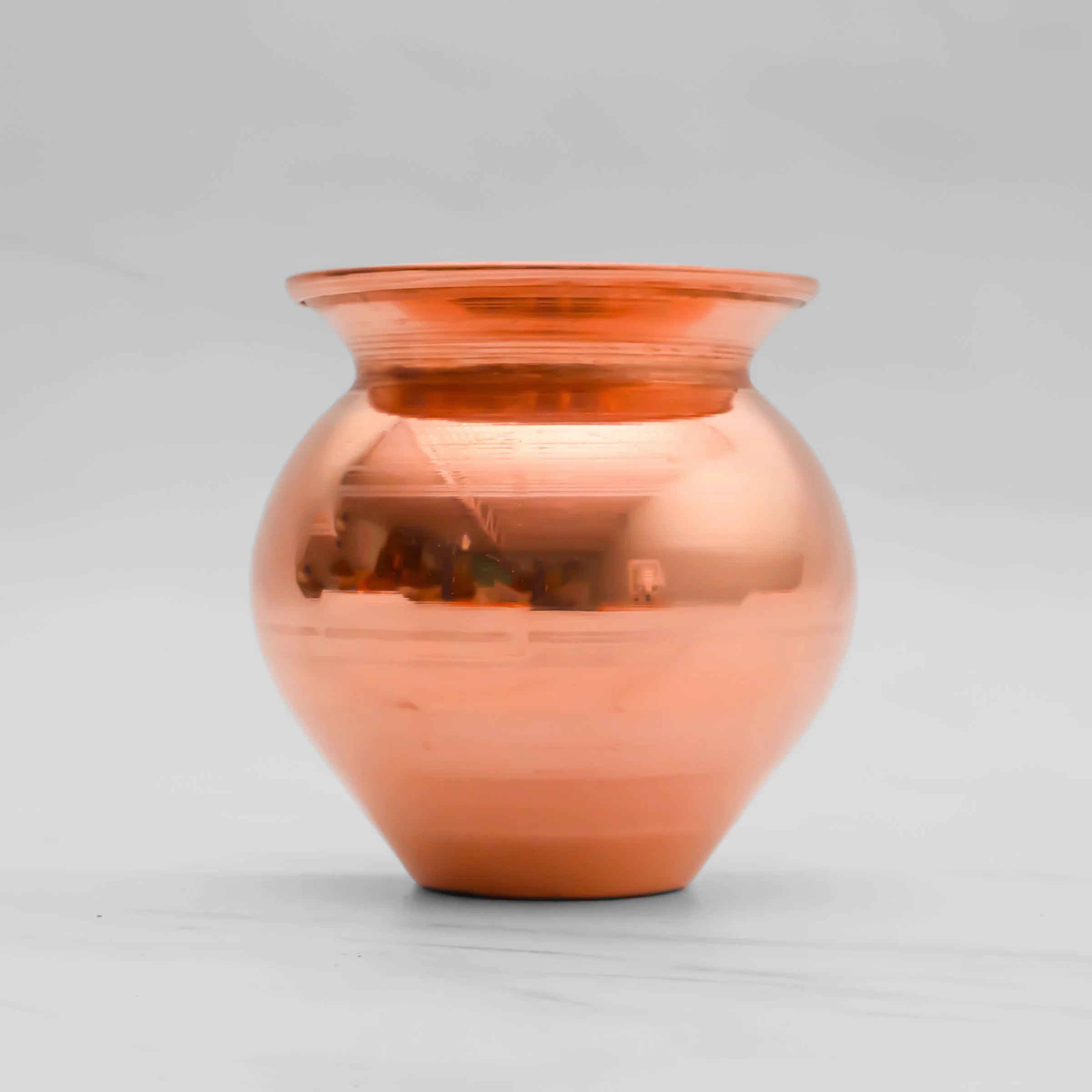 Health Smith Pure Copper Mangal Kalash - Strong & Heavy - Harmless & Lead-Free - Leak Proof