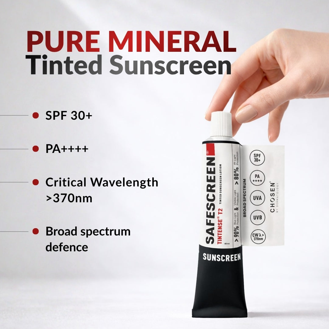 Chosen Tintense Buff Shade Tinted Mineral Sunscreen SPF 50+ Pa++++ 8-Hour Water Resistance, No White Cast