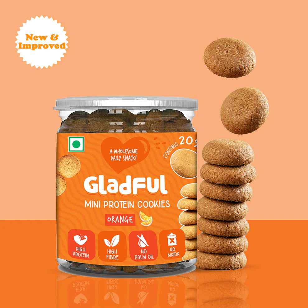 Gladful Orange Protein Mini Cookies