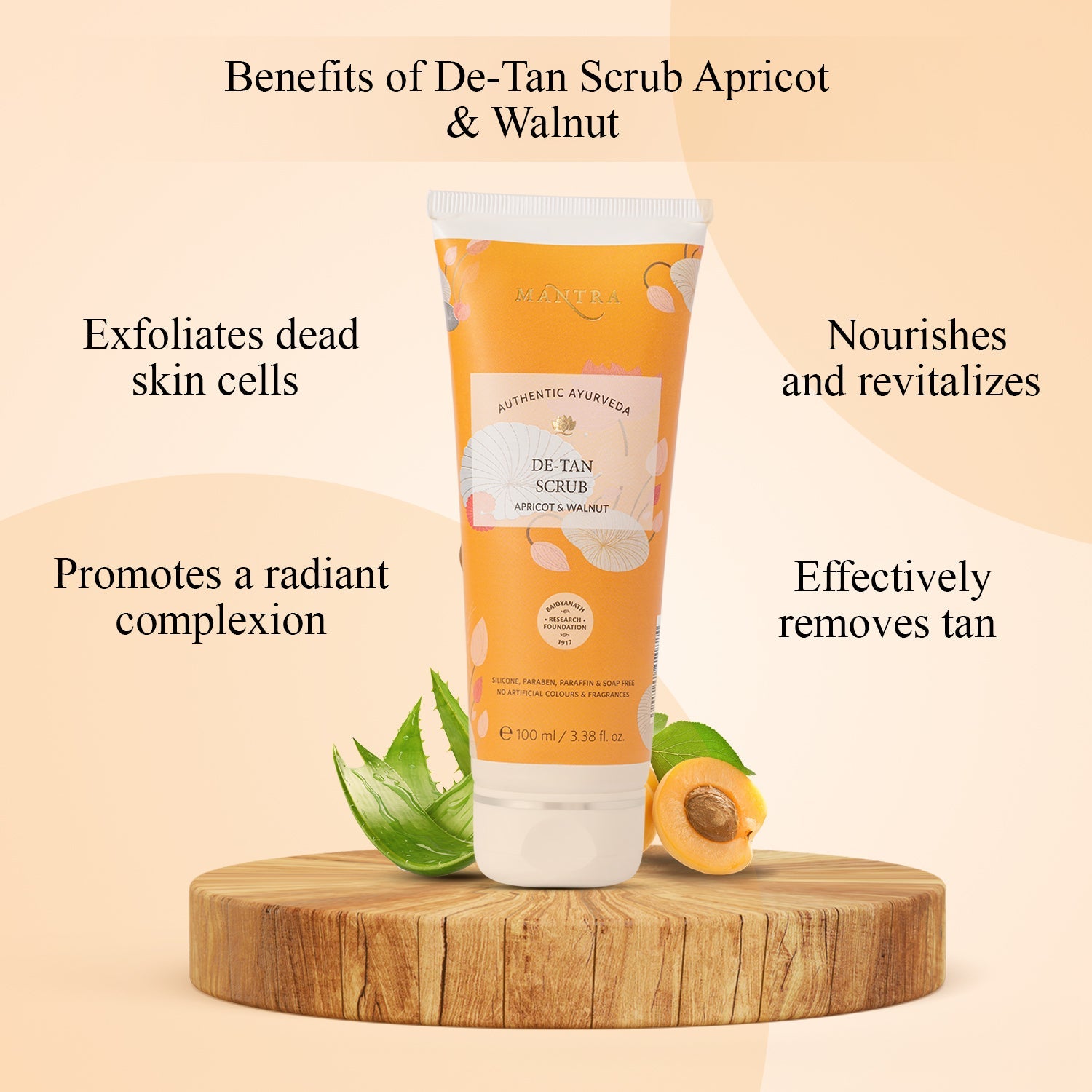 Mantra De Tan Scrub Apricot & Walnut - Image 2