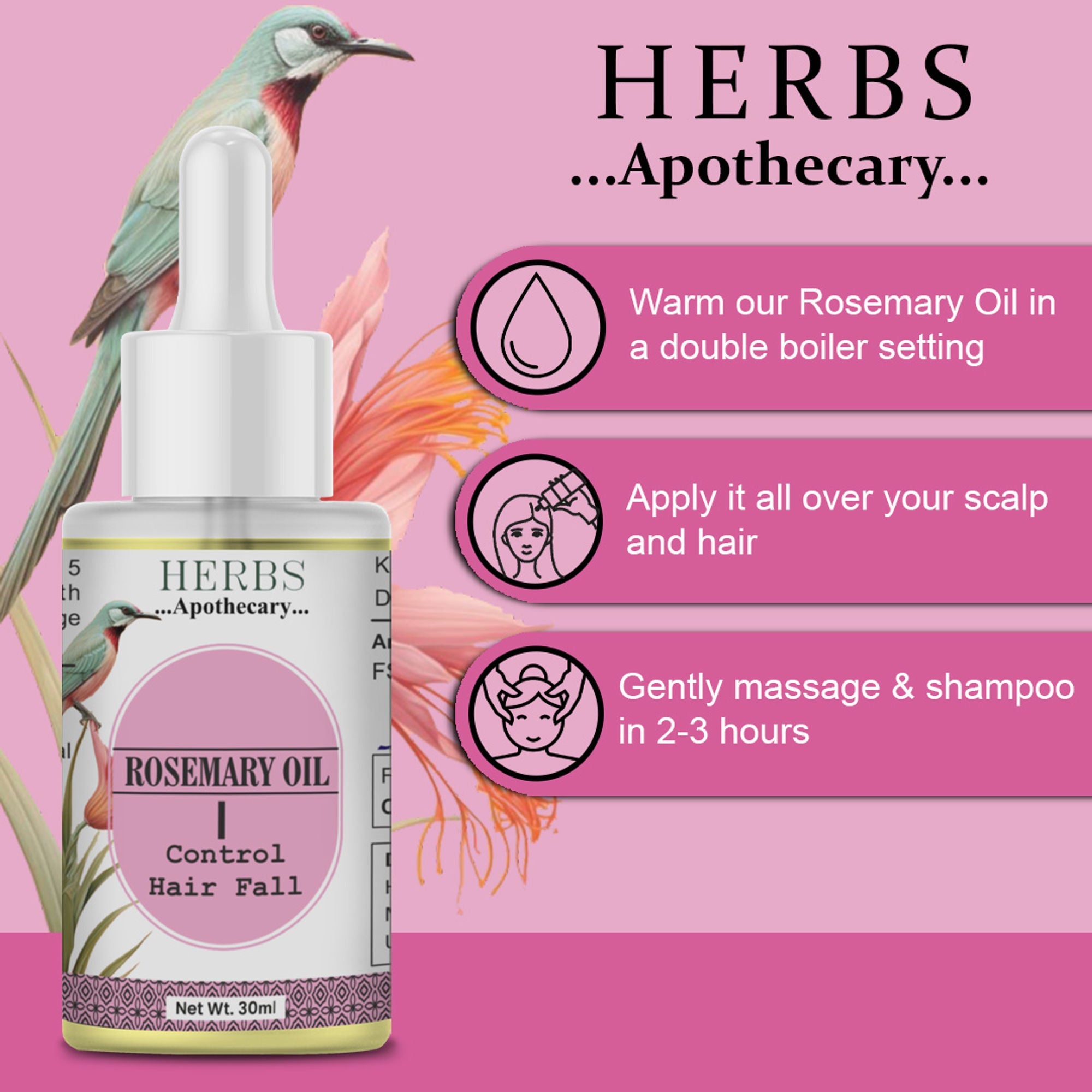 Zenvista Herbs Apothecary Rosemary Oil For Control Hair Fall