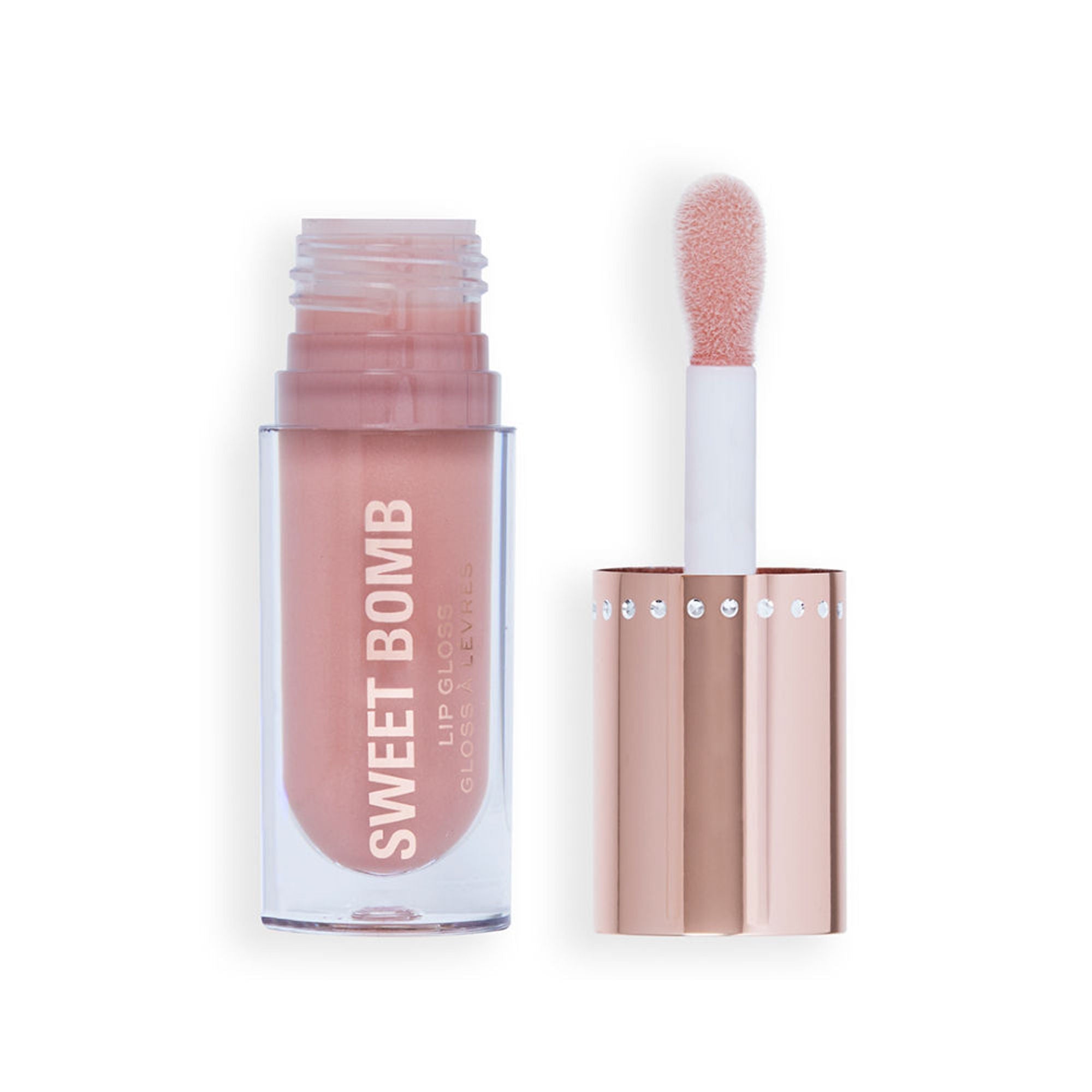Makeup Revolution Y2K Baby Sweet Bomb Lip Gloss - Strawberry Swirl Nude