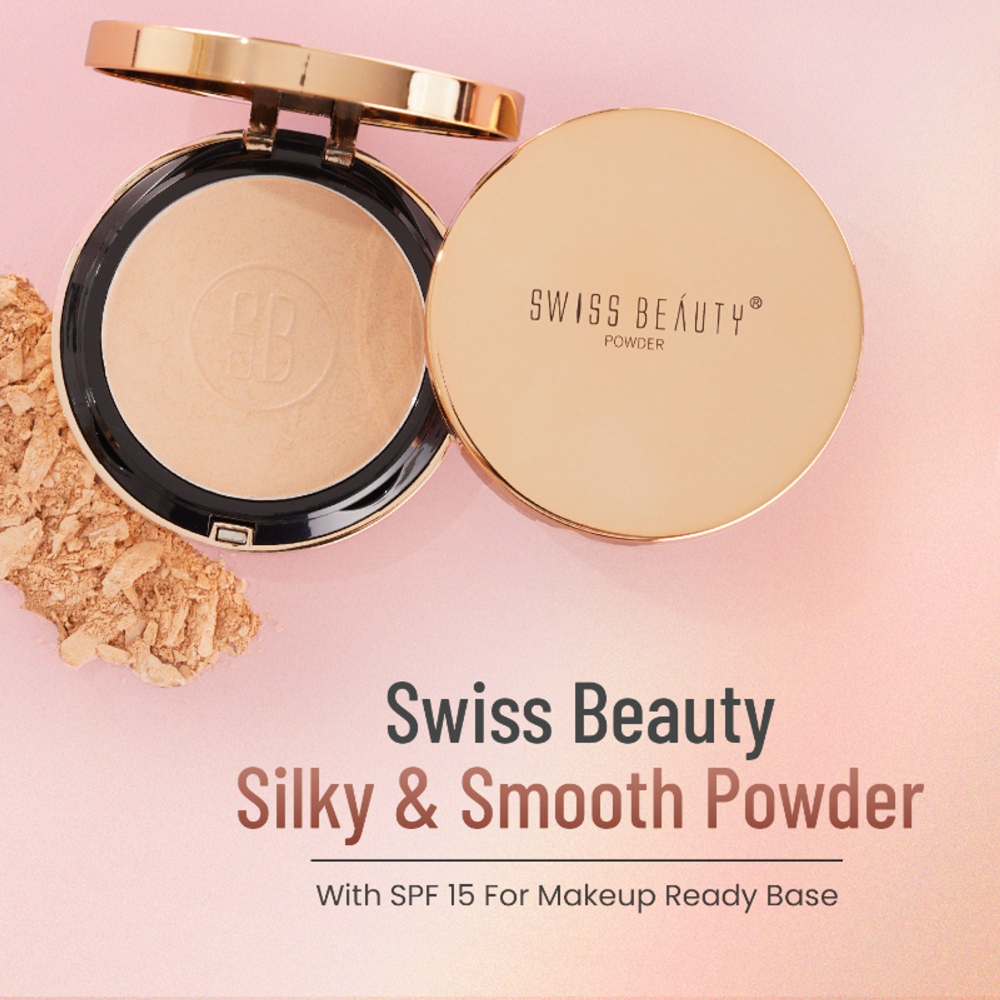 Swiss Beauty Silky & Smooth Oil Control Powder - 1 Nude Begie