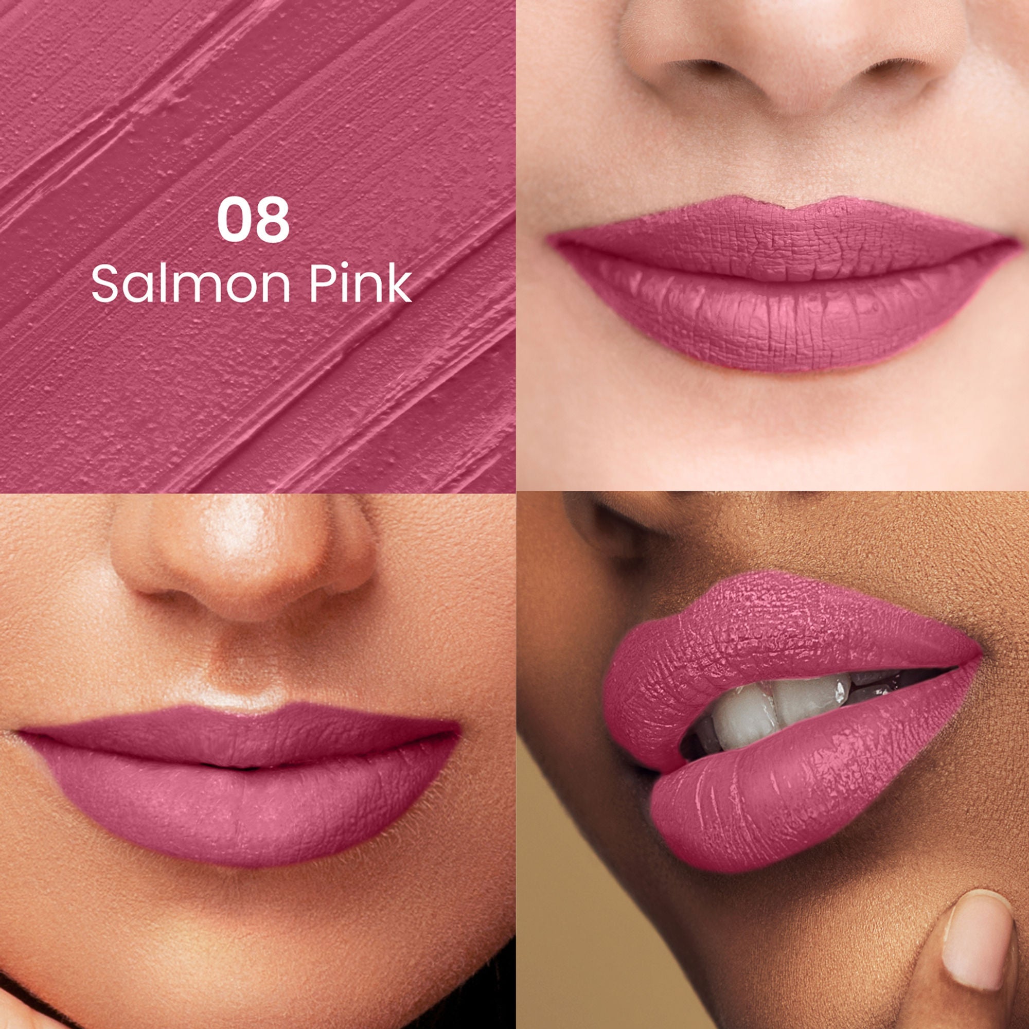 Swiss Beauty Satin Comfort Smooth Glide, Highly Pigmented , Ultra Hydrating Lipstick - 8 Salmon Pink