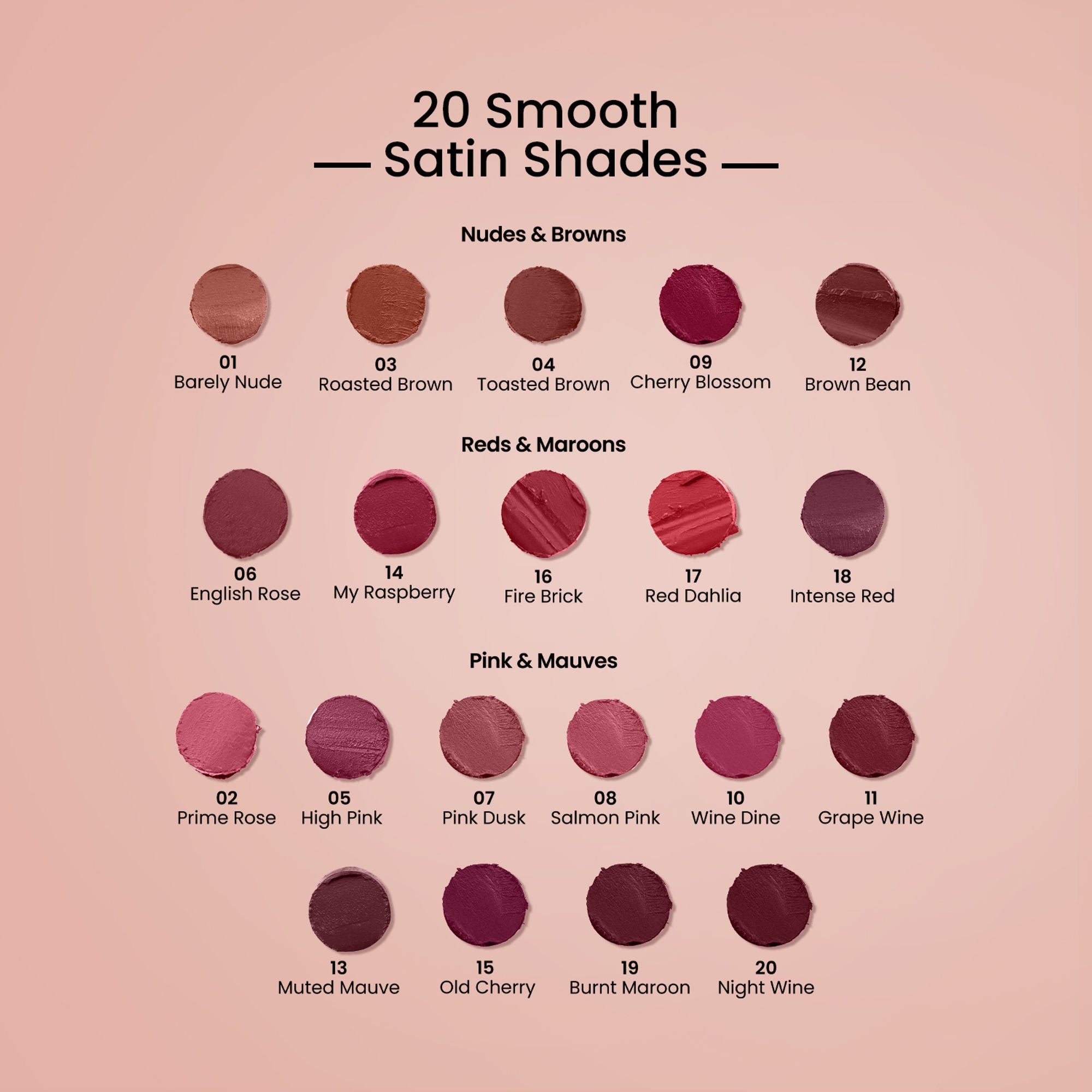 Swiss Beauty Satin Comfort Smooth Glide, Highly Pigmented , Ultra Hydrating Lipstick - 9 Cherry Blossom