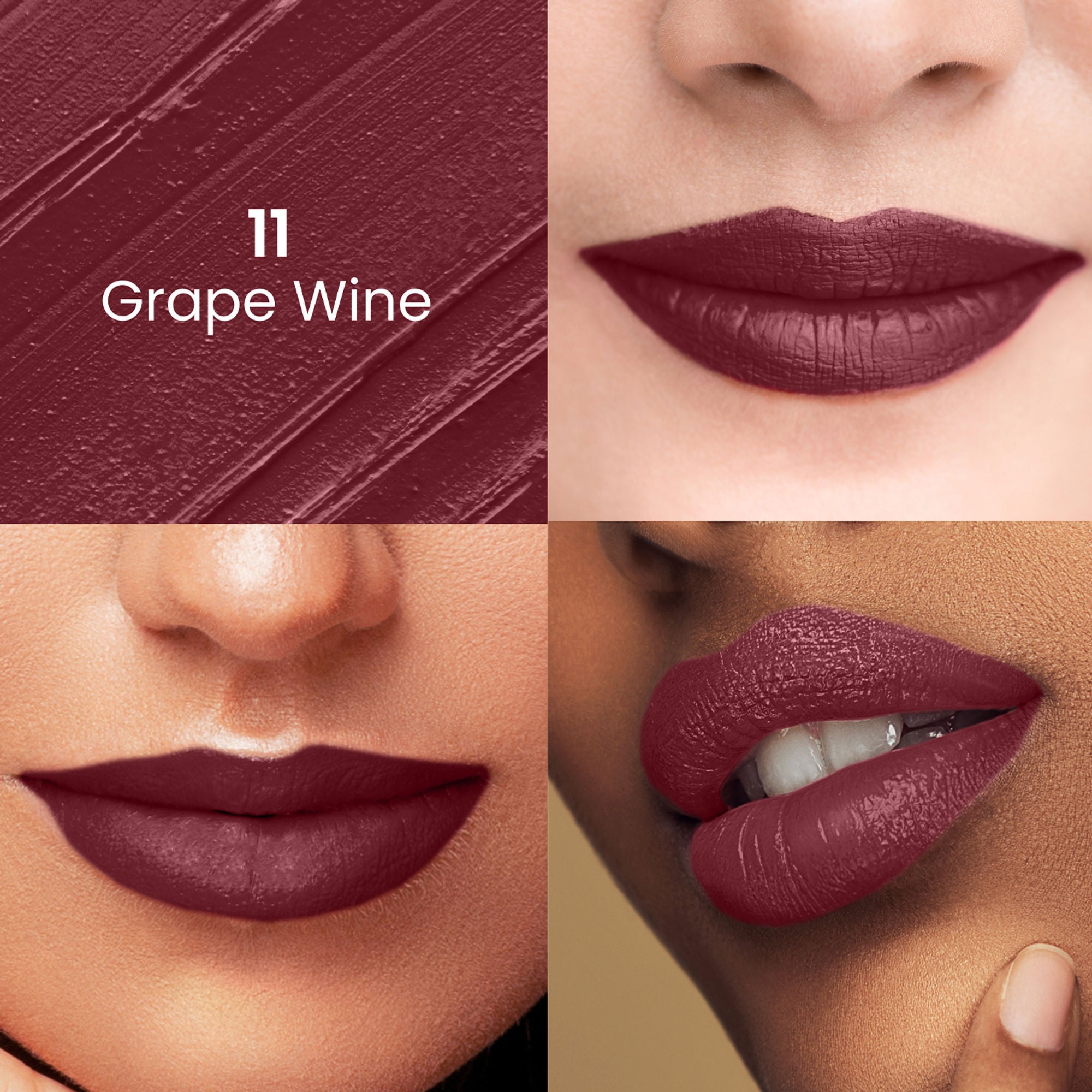 Swiss Beauty Satin Comfort Smooth Glide, Highly Pigmented , Ultra Hydrating Lipstick - 11 Wine Stain