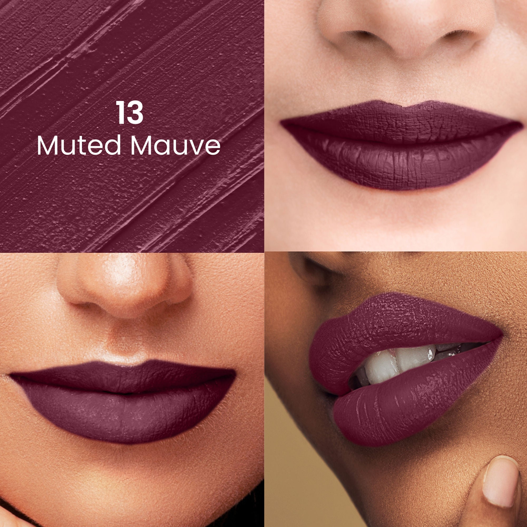 Swiss Beauty Satin Comfort Smooth Glide, Highly Pigmented , Ultra Hydrating Lipstick - 13 Muted Mauve