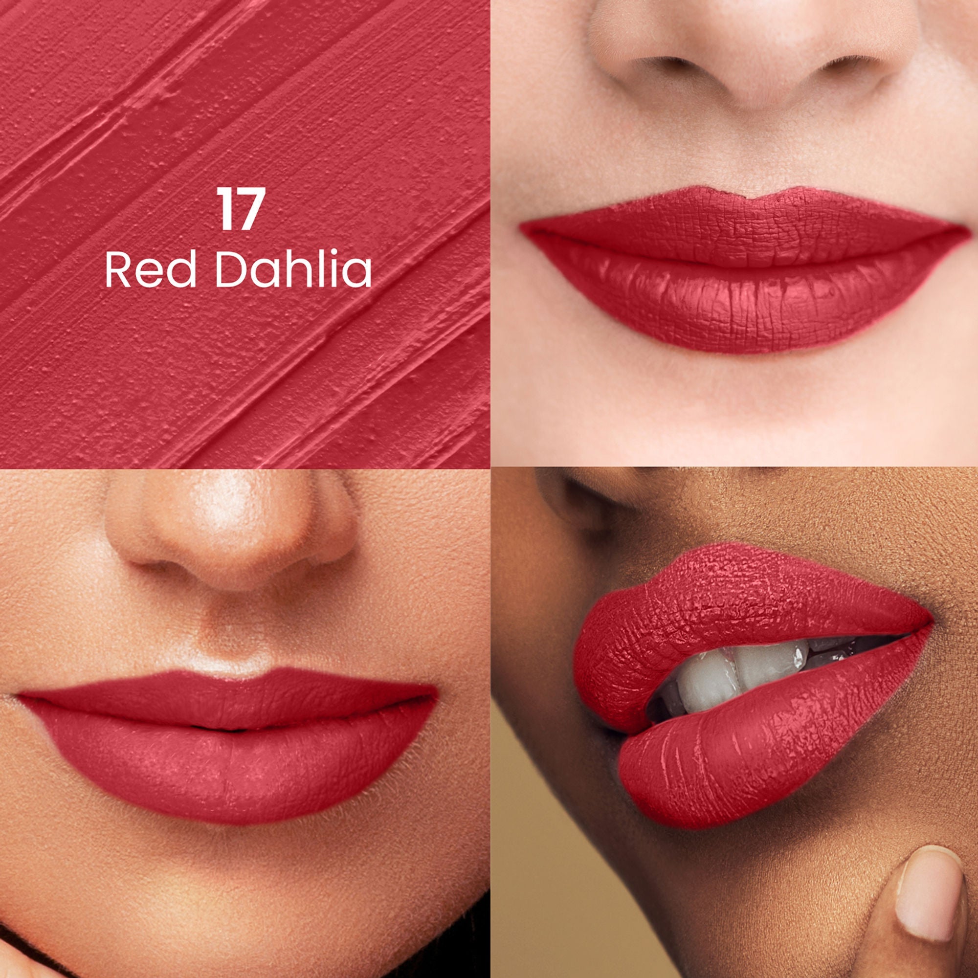 Swiss Beauty Satin Comfort Smooth Glide, Highly Pigmented , Ultra Hydrating Lipstick - 17 Red Dahlia