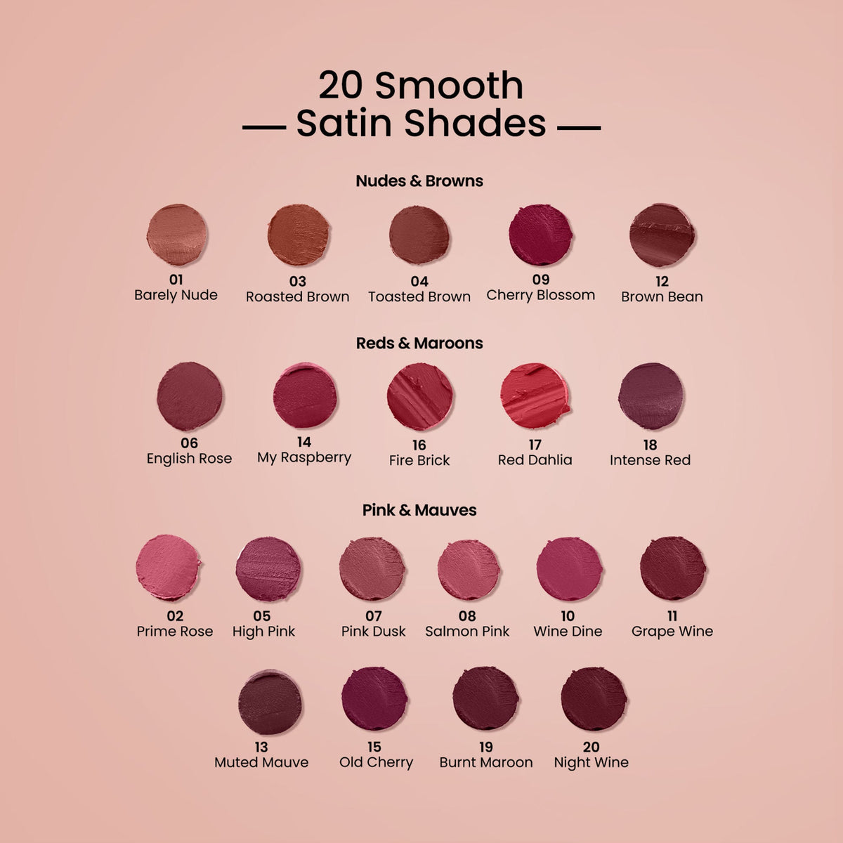 Swiss Beauty Satin Comfort Smooth Glide, Highly Pigmented , Ultra Hydrating Lipstick - 19 Burnt Maroon