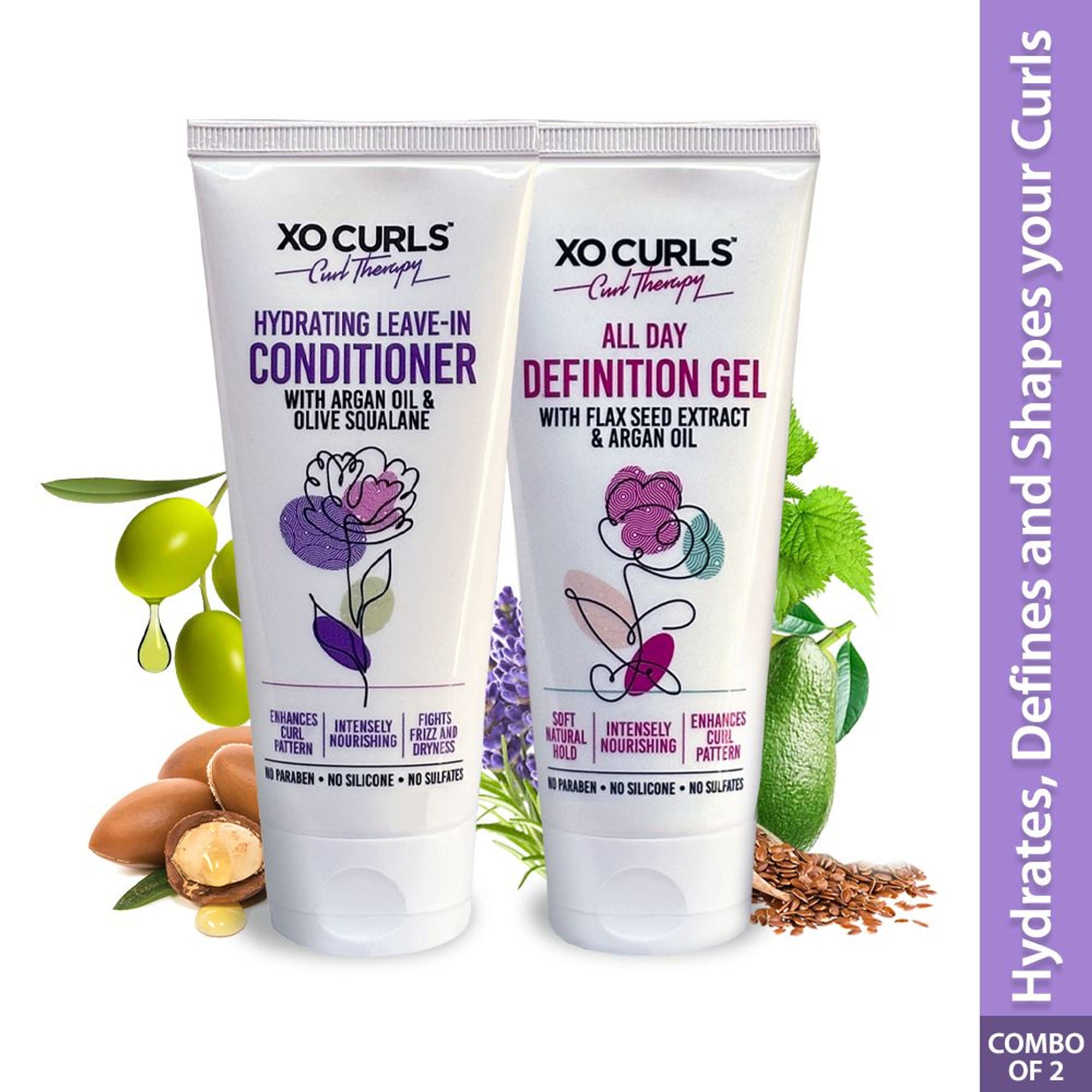 XO Curls All Day Definition Gel & Leave-In Conditioner Combo