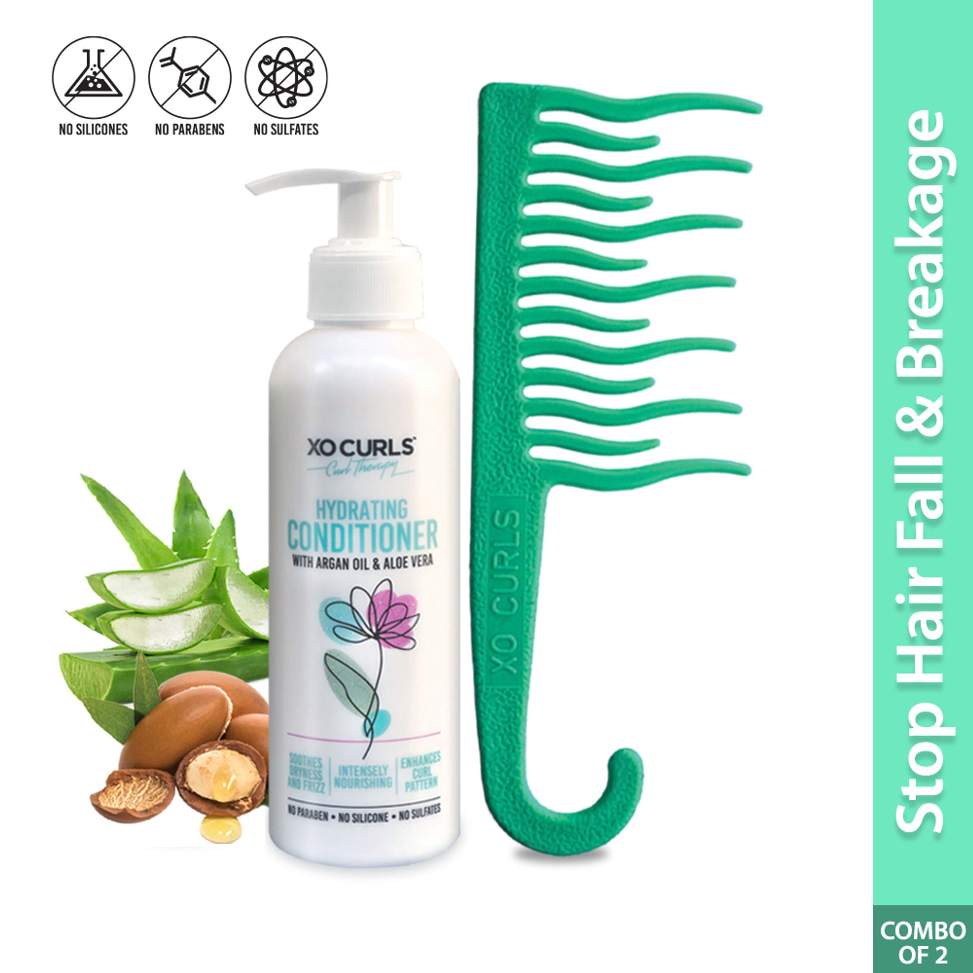 XO Curls Comb & Conditioner Combo