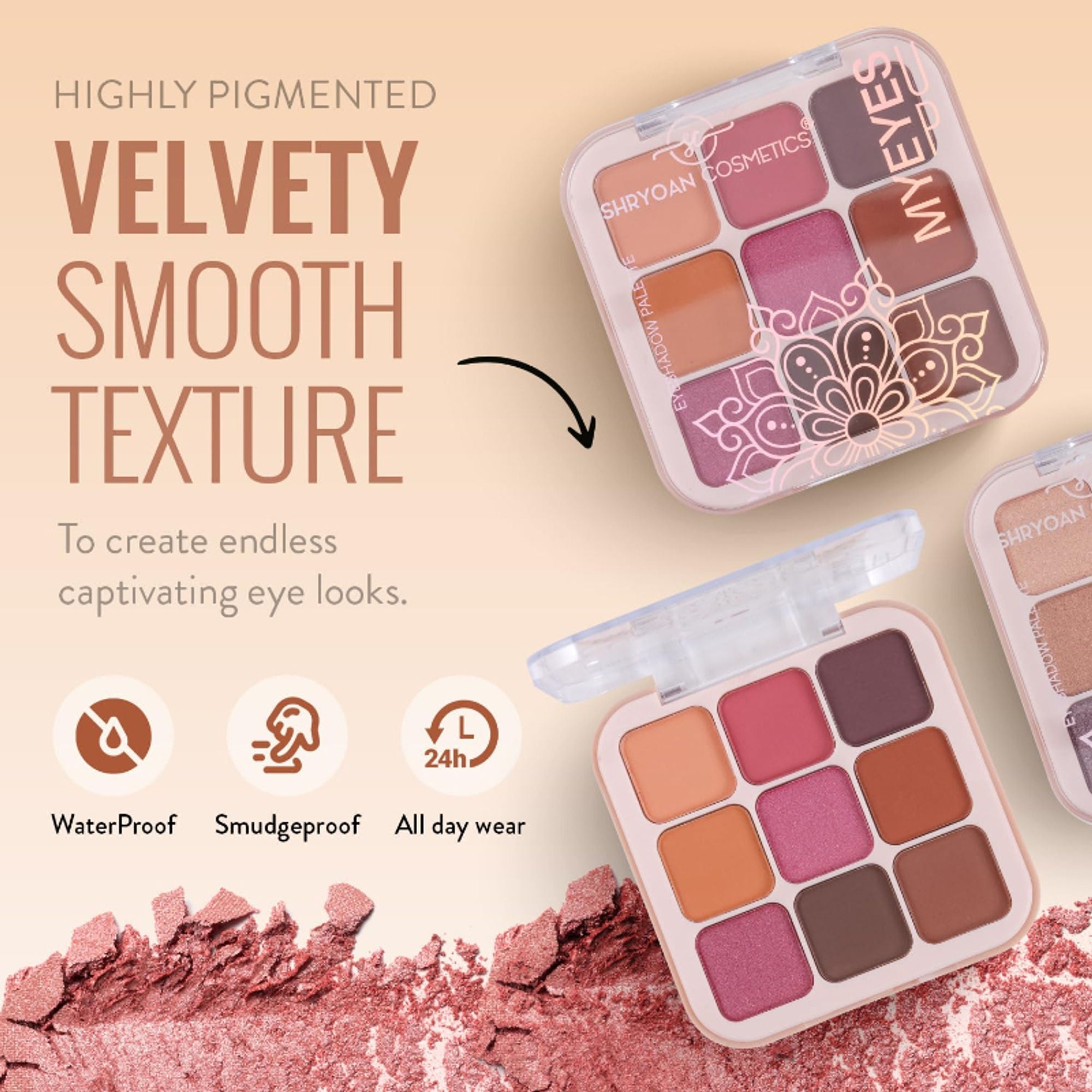Shryoan Long Lasting My Eyes Up Matte & Shimmer Eyeshadow Palette - 3