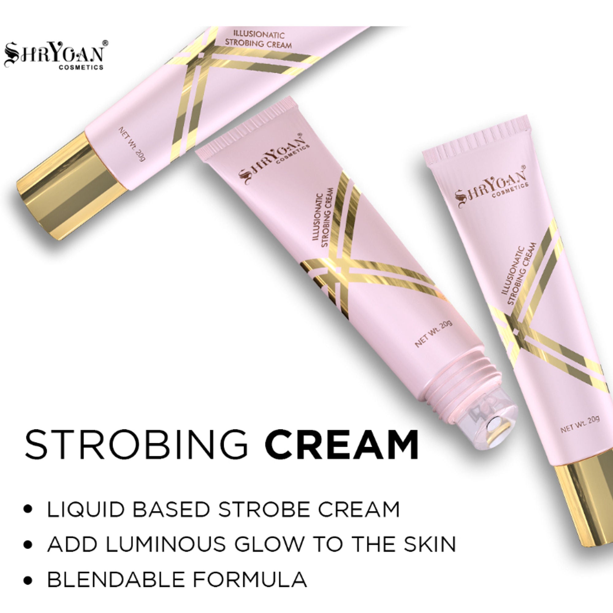 Shryoan Illuminating Strobing Moisturizer Cream Primer - Pink