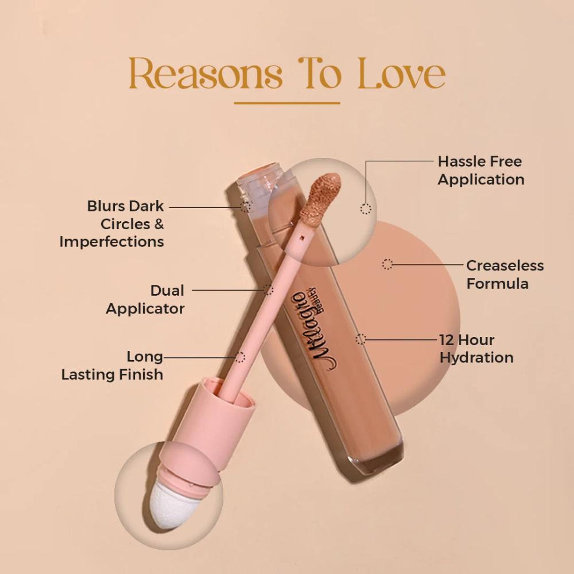 Milagro Beauty Under Cover Wizard Concealer - Latte