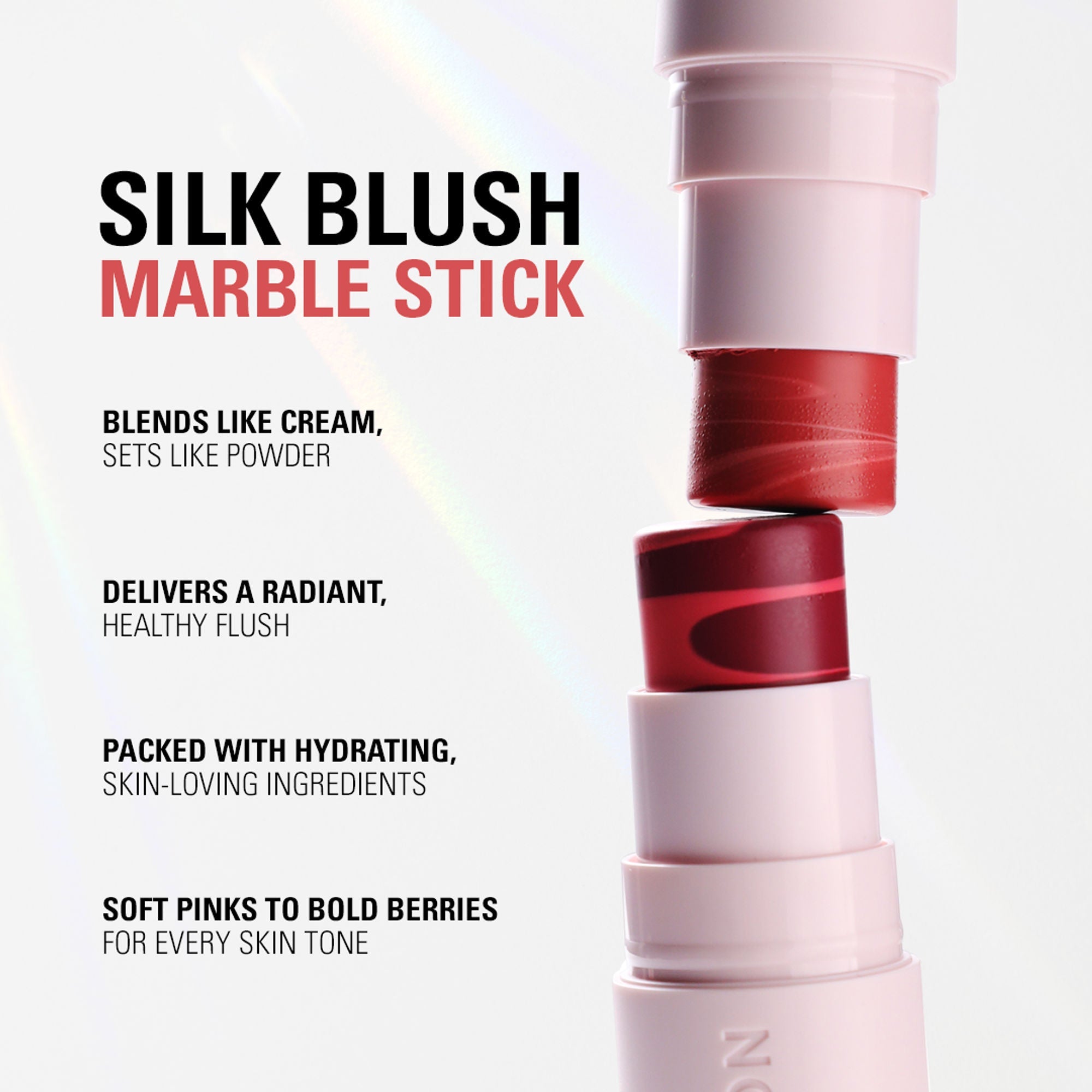 Makeup Revolution Skin Silk Marble Blush Stick - Berry Flush