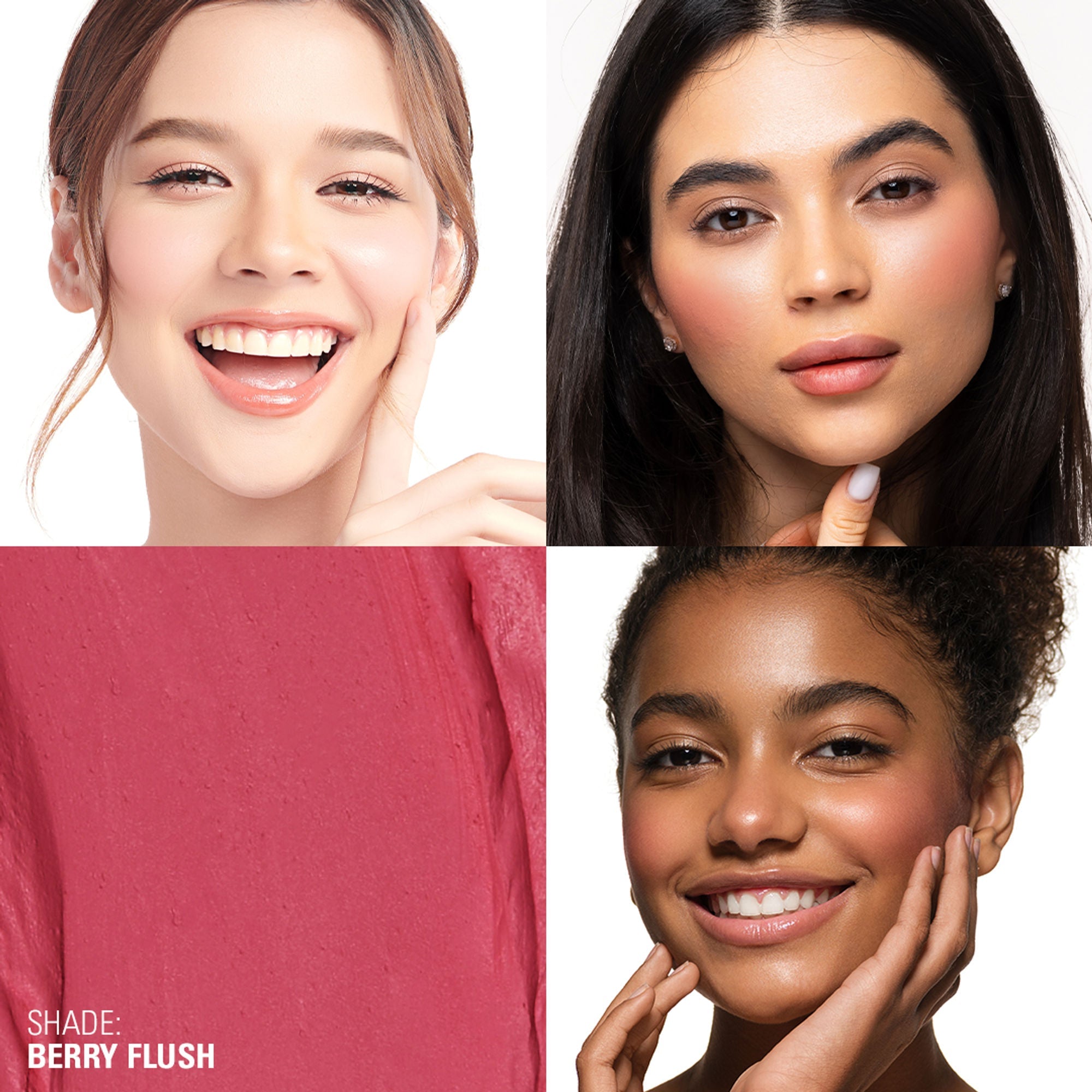 Makeup Revolution Skin Silk Marble Blush Stick - Berry Flush
